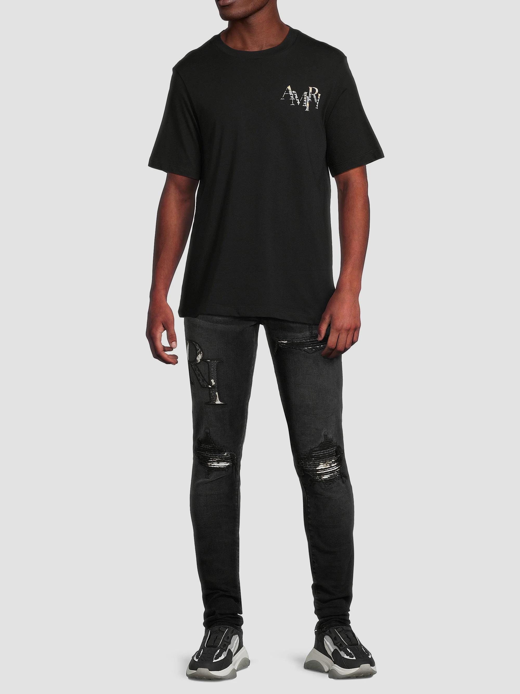 Amiri Staggered Logo Cotton T-Shirt | Saks Fifth Avenue