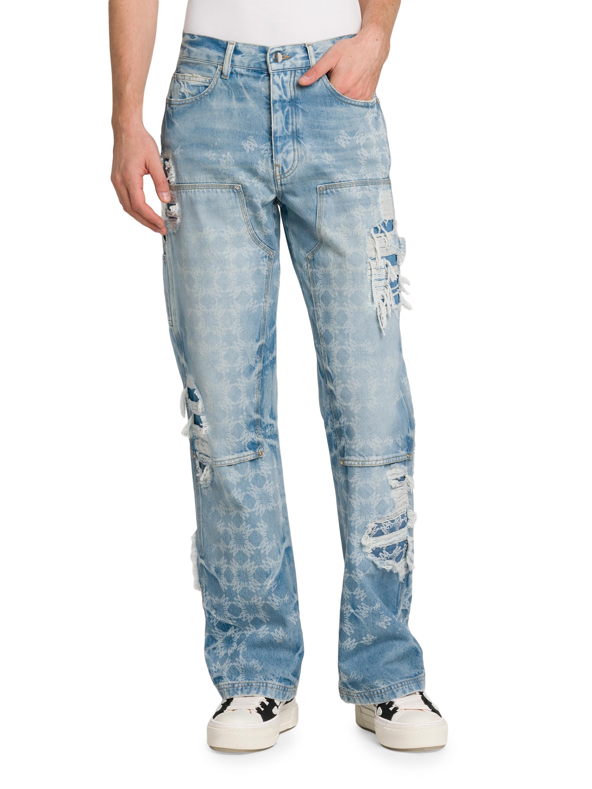 r*す様 LACE DOCKING FADE DENIM PANTS Ameri LACE DOCKING FADE DENIM