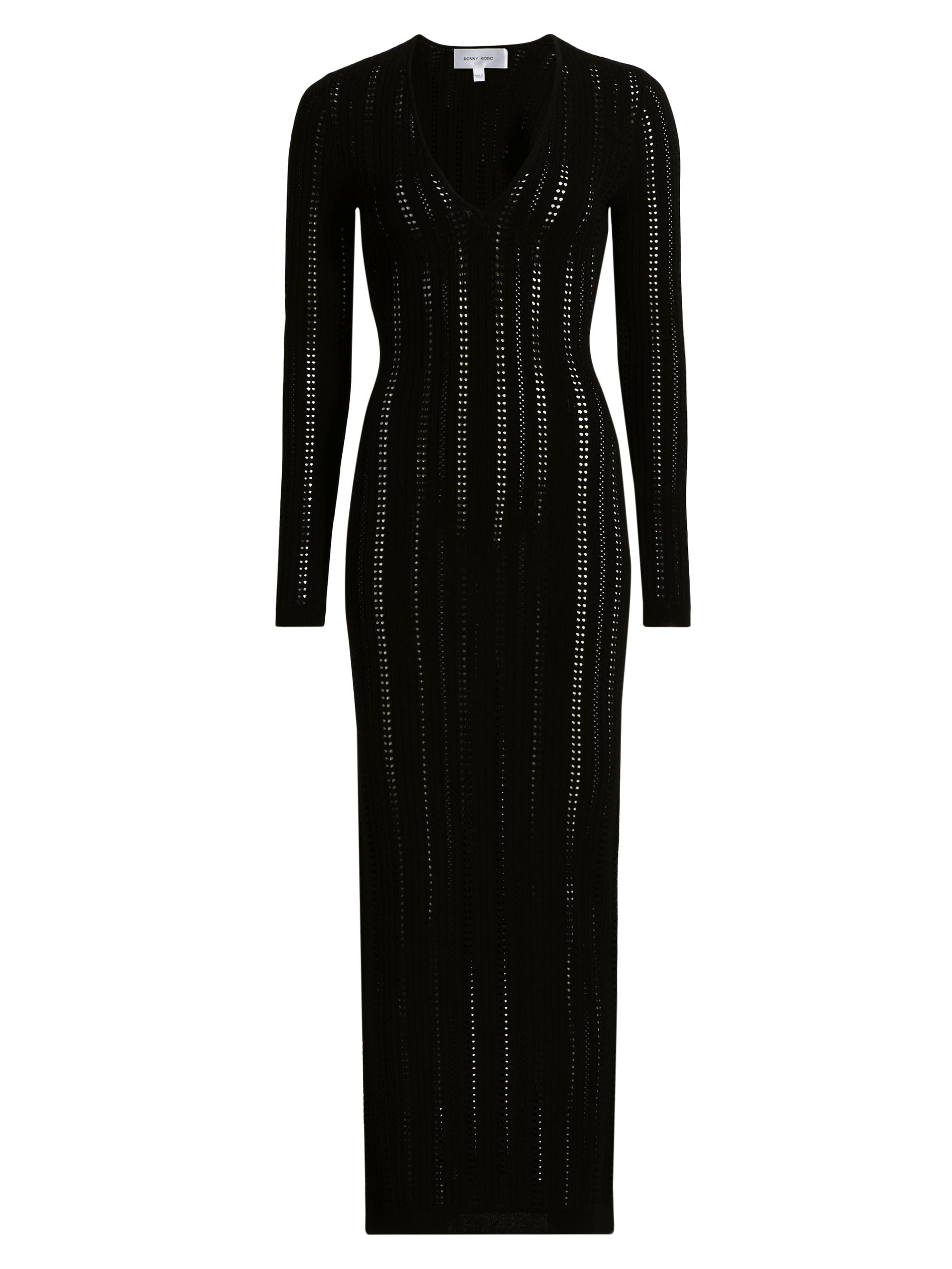 Ronny Kobo Annamaria Striped One-Shoulder Dress | Saks Fifth Avenue