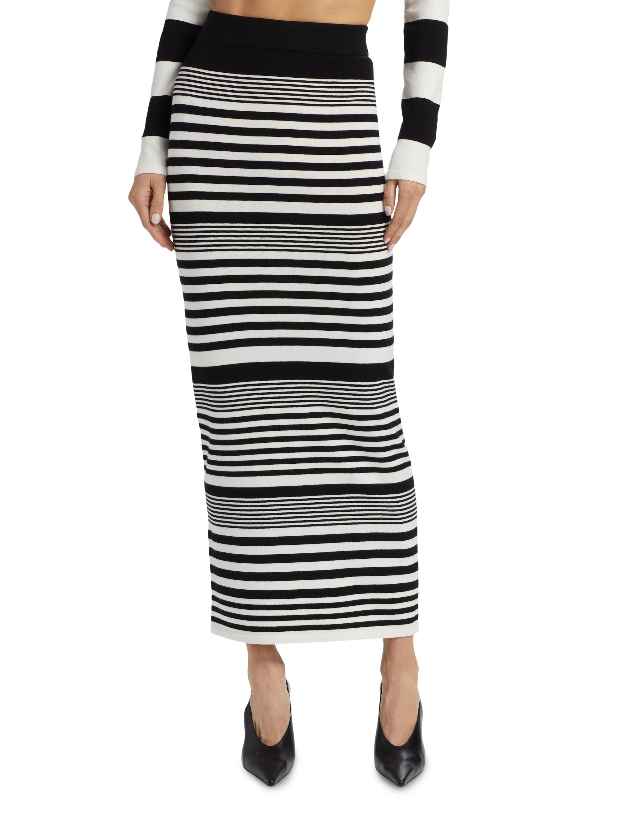 Ronny Kobo Tamika Striped Knit Column Maxi Skirt | Saks Fifth Avenue