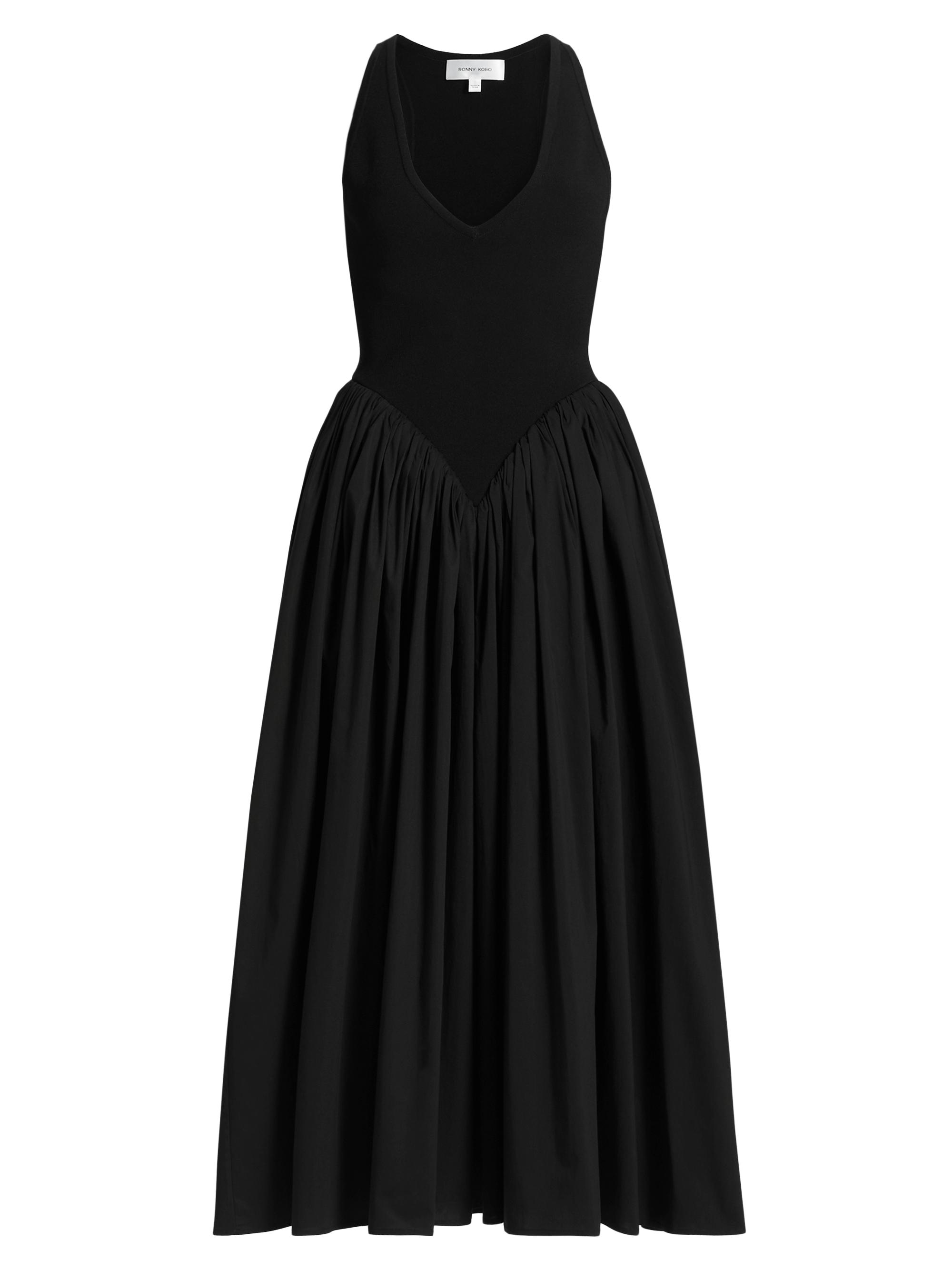 Ronny Kobo Women's Sirinda V-Neck Pleated Dress - Black