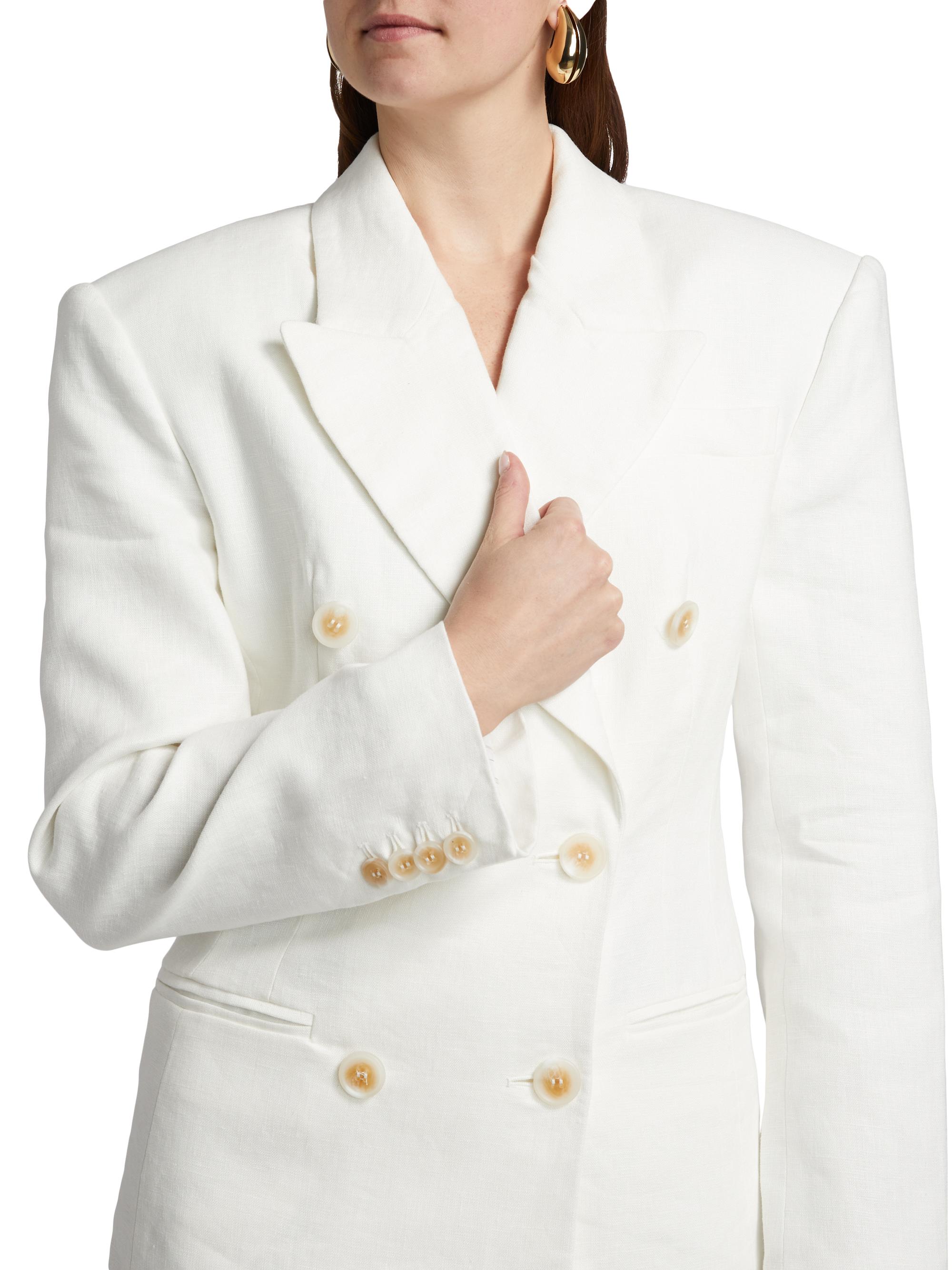 Ronny Kobo Cosette Double Breasted Linen Blazer | Saks Fifth Avenue