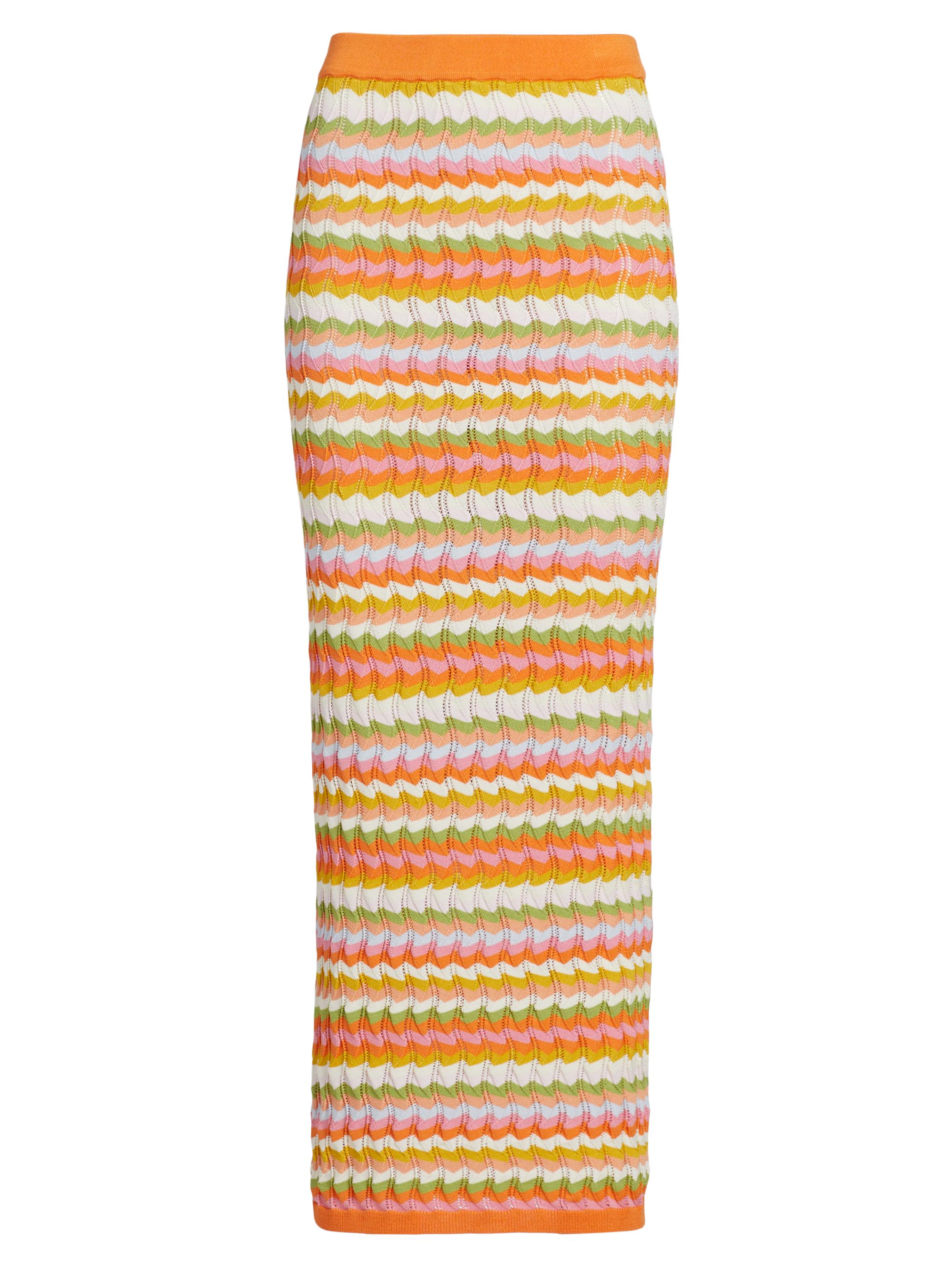 Ronny Kobo Women's Wilkins Chevron Knit Maxi Skirt - Rainbow Multi