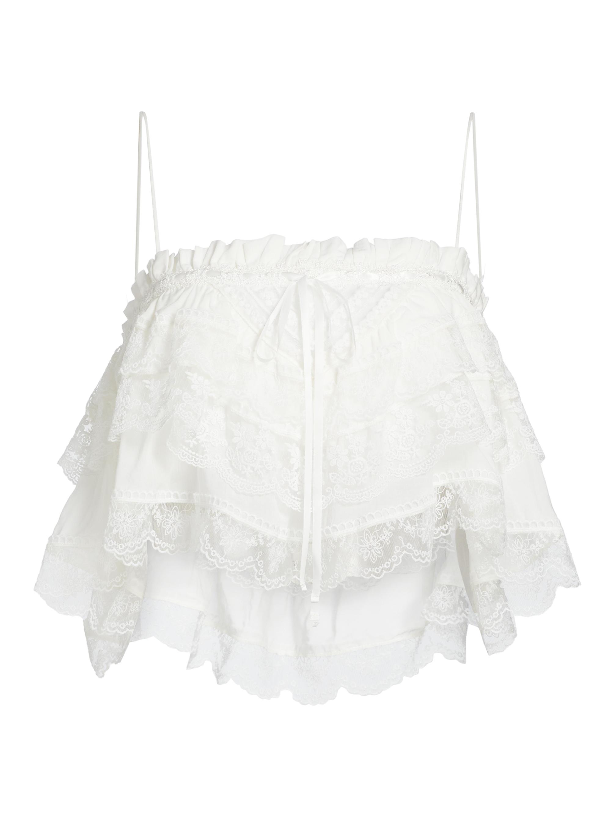 Ronny Kobo Carlton Tiered Lace Top | Saks Fifth Avenue