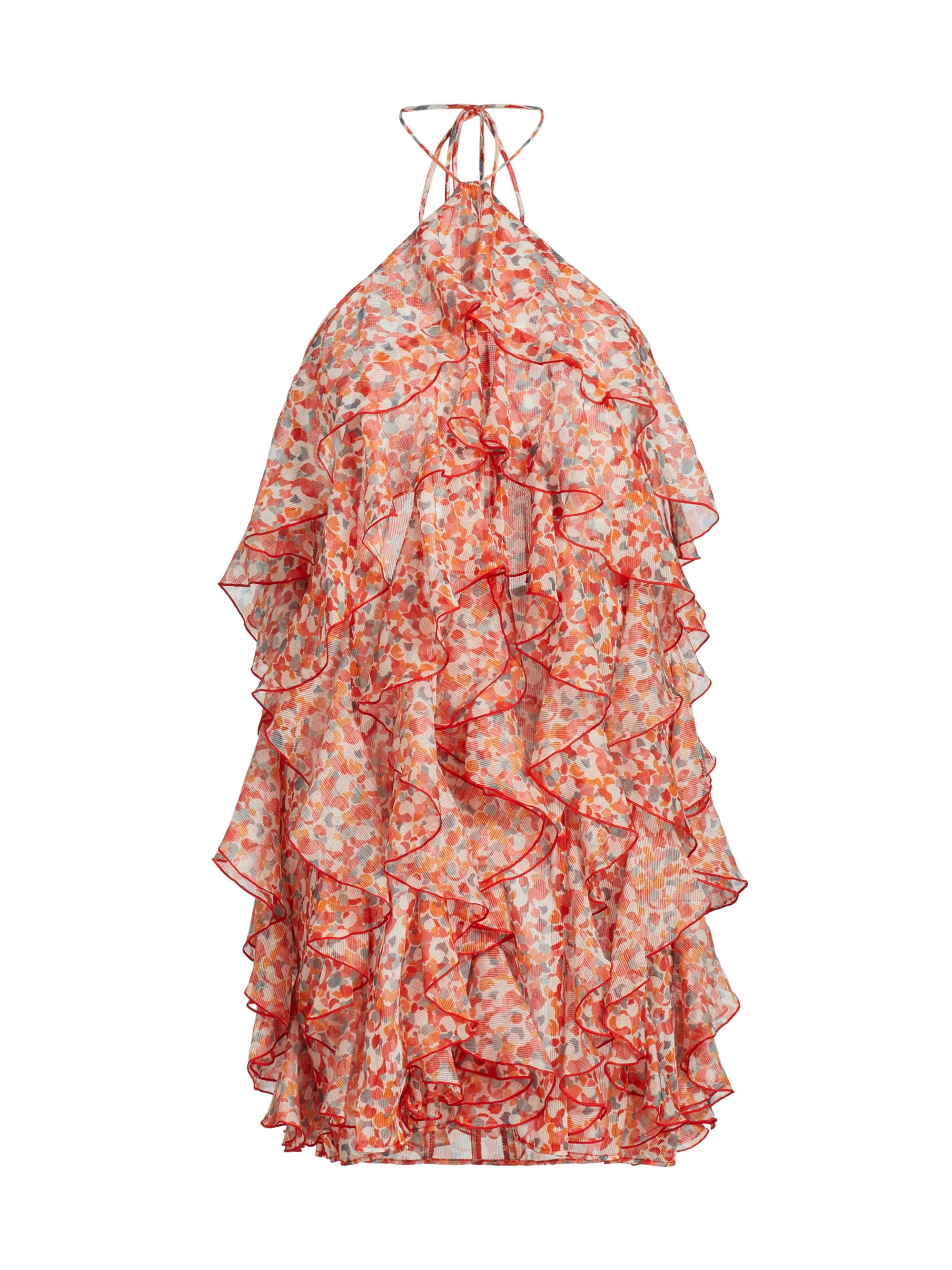 Ronny Kobo Women's Gabriella Printed Ruffled Halterneck Minidress - Multi Confetti