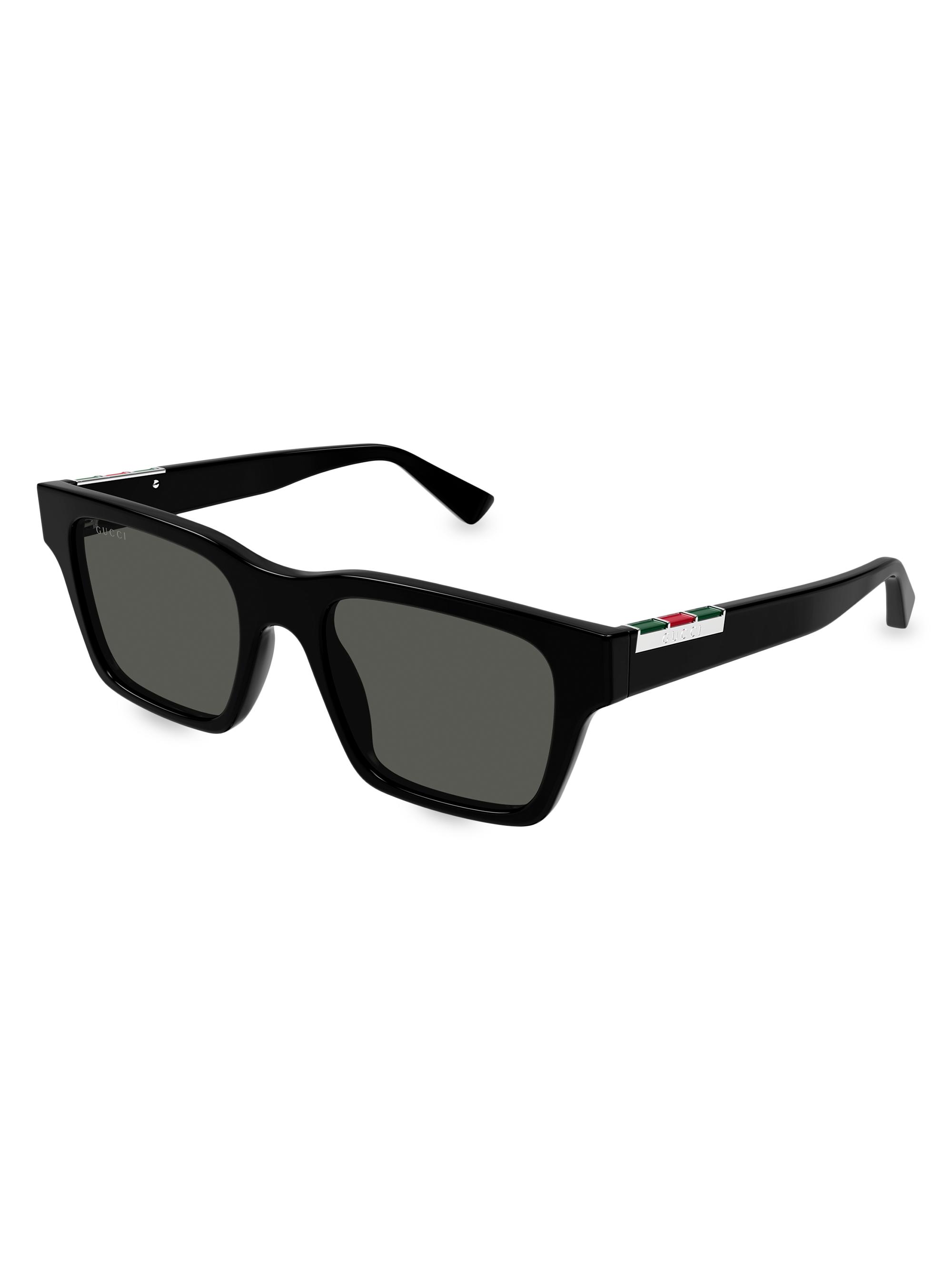 Gucci 53MM Squared Sunglasses | Saks Fifth Avenue