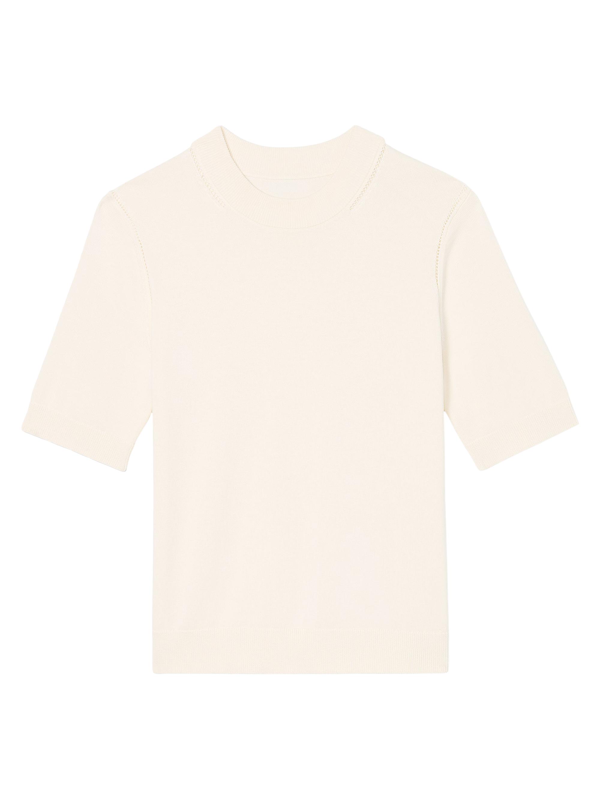 M.M.LaFleur Women's Becca Pointelle Cotton Silk Knit Tee -