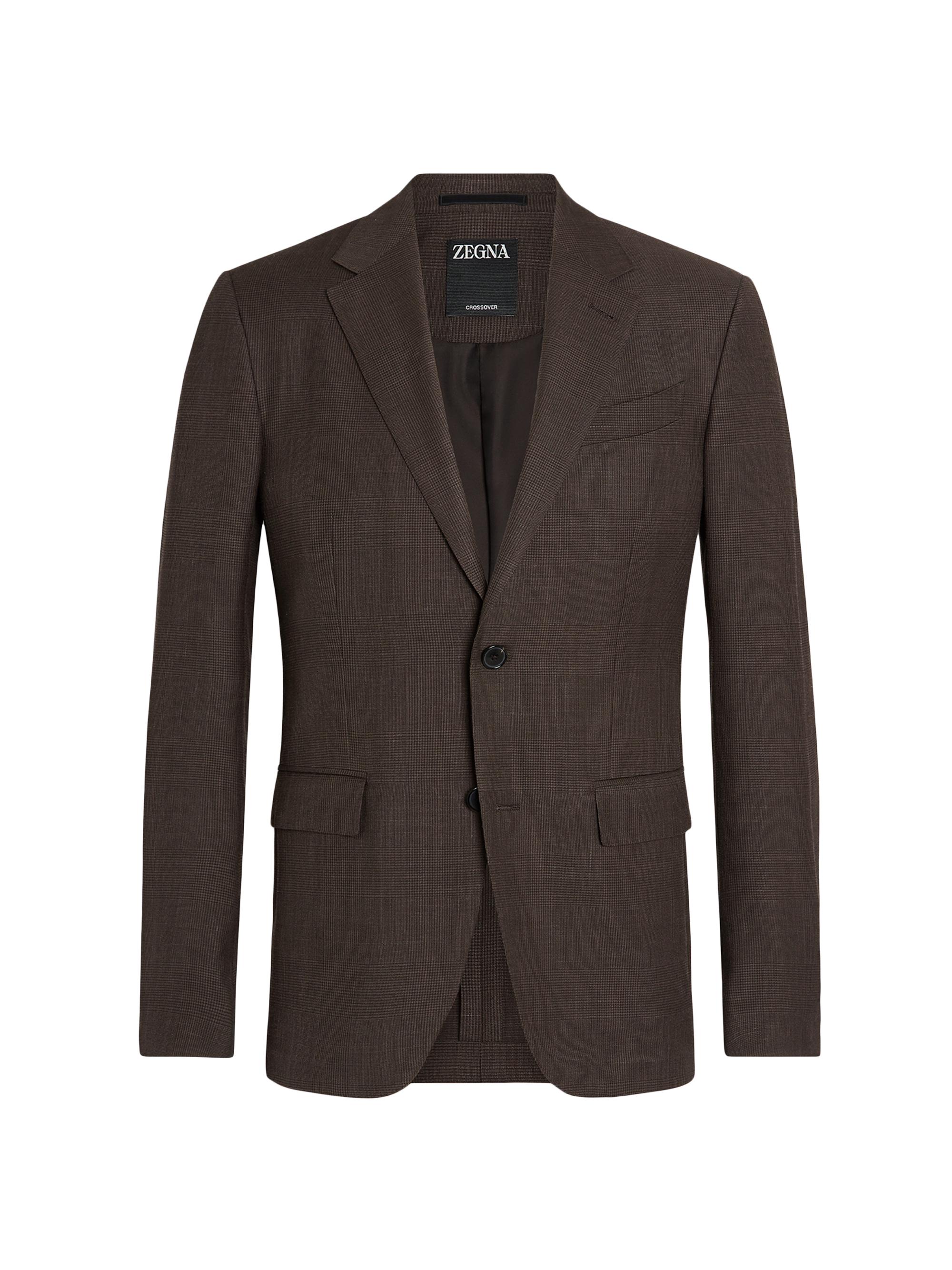 ZEGNA Men's Crossover Wool Blend Jacket - Brown