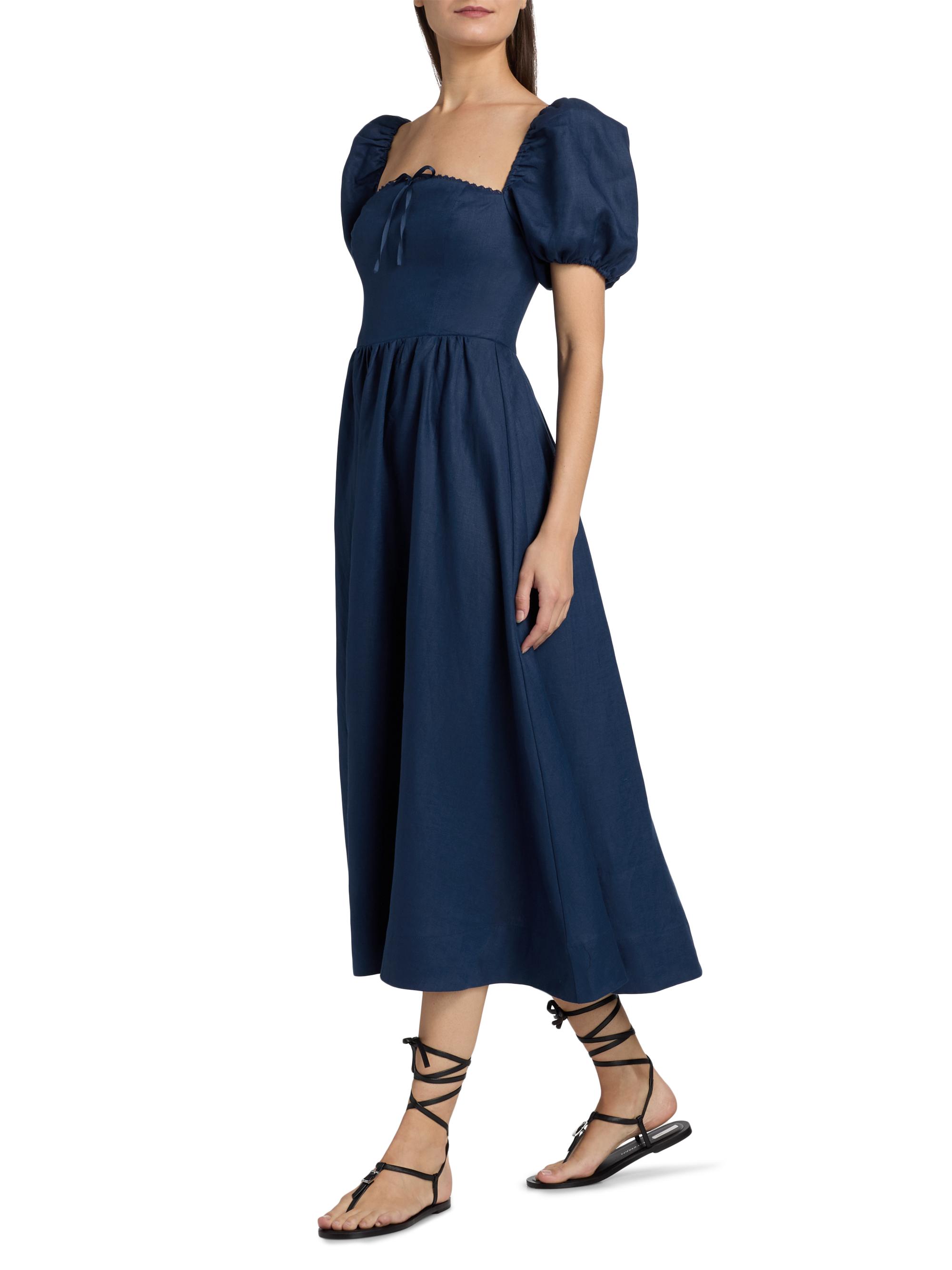 Reformation Marella Linen Midi-Dress | Saks Fifth Avenue