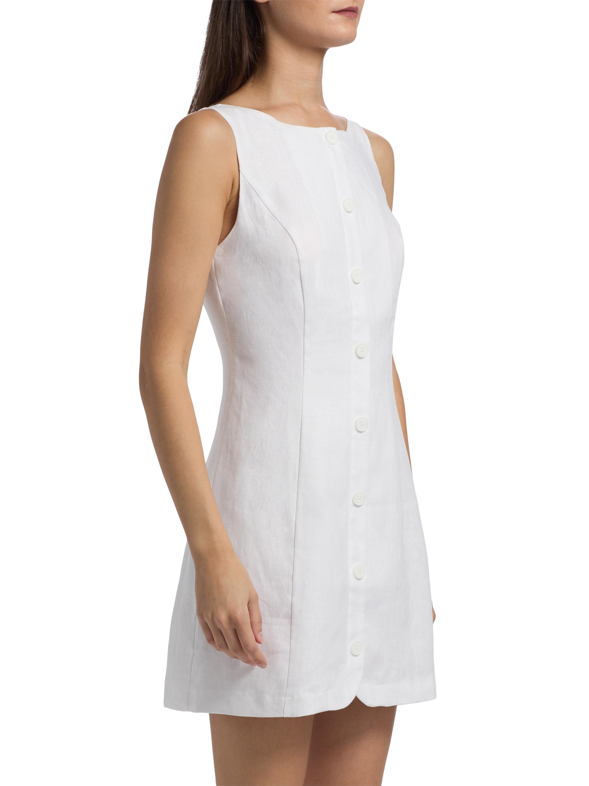 linen short dress women Sabine Linen Mini Dress