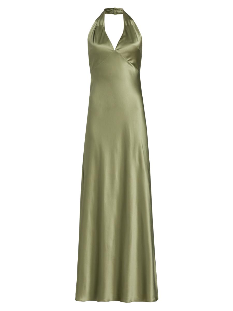 Reformation Daniela Silk Halter Maxi Dress | Saks Fifth Avenue