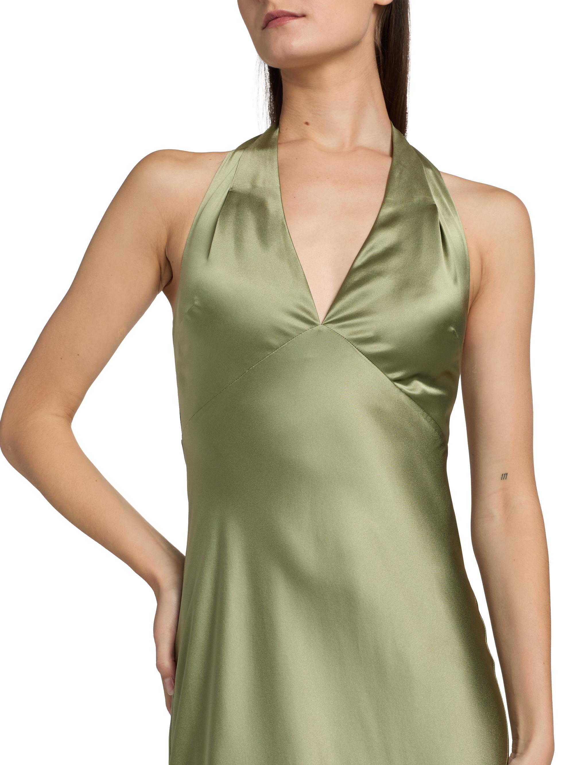 Reformation Daniela Silk Halter Maxi Dress | Saks Fifth Avenue