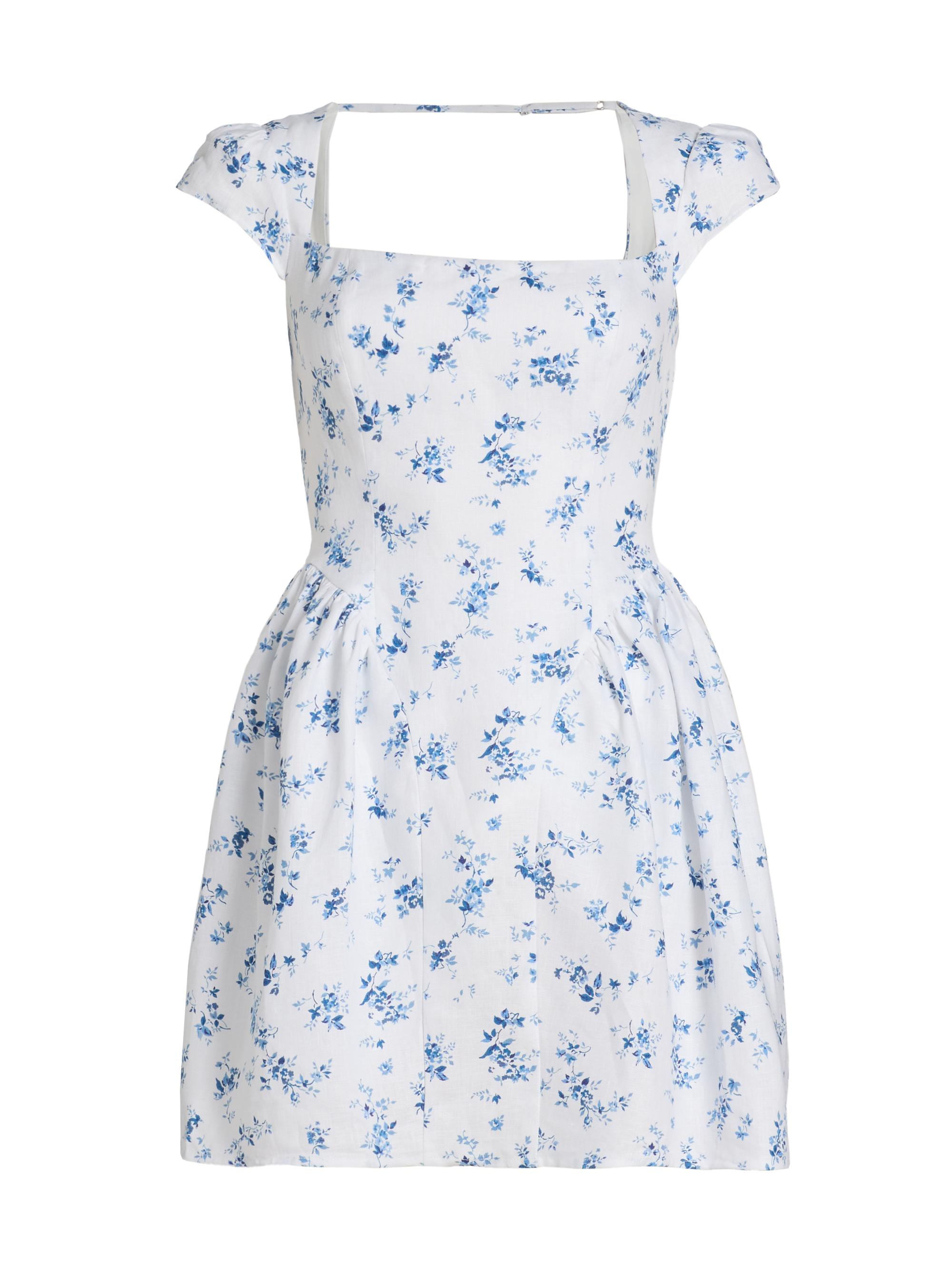 Reformation Women's Oaklyn Floral Linen Minidress - Orlaya