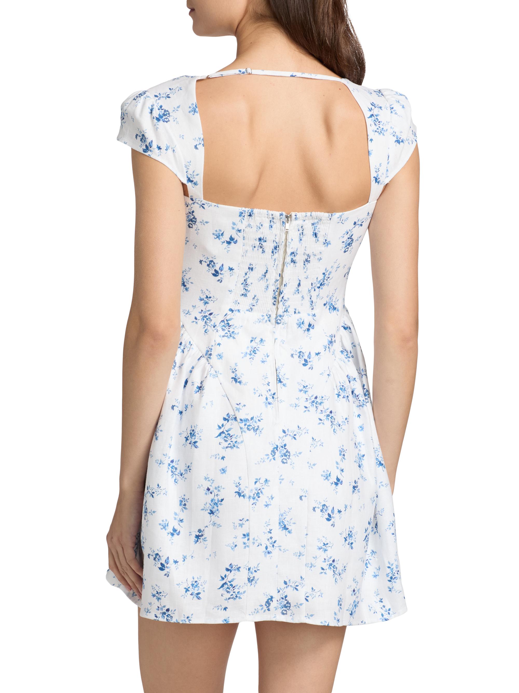 Reformation Oaklyn Floral Linen Minidress | Saks Fifth Avenue