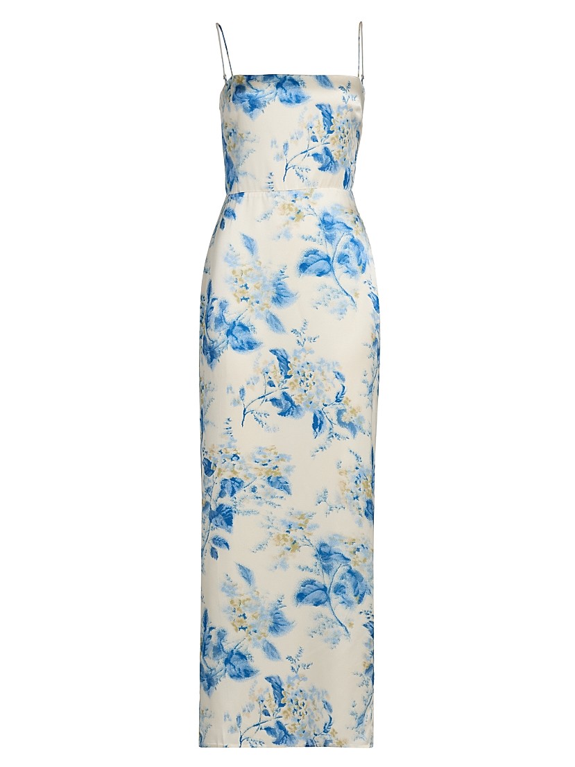 frankie silk dress reformation Es over floral print and has a straight hem. Reformation Frankie Floral Silk Dress,