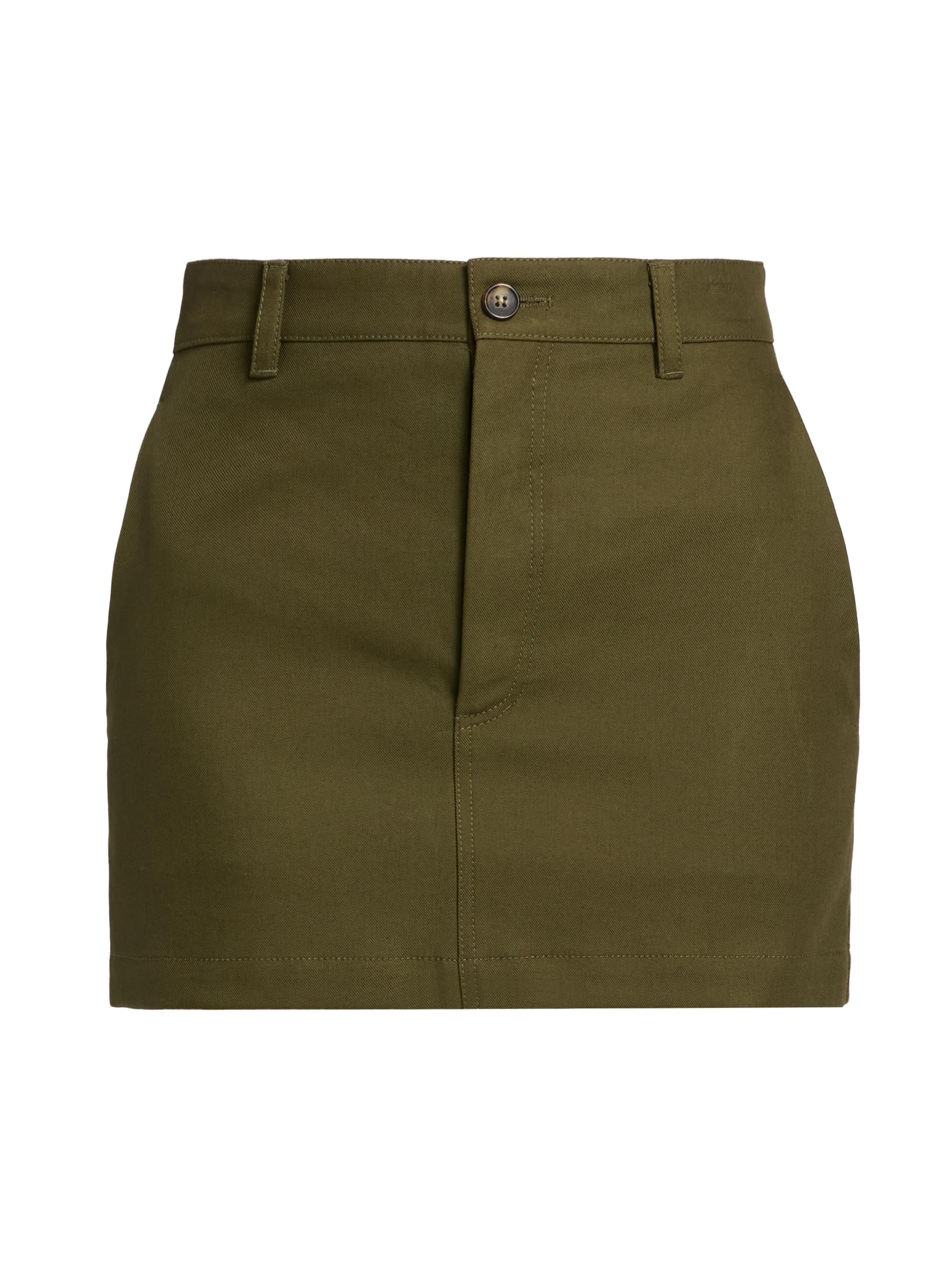 WARDROBE.NYC Women's Drill Cotton Twill Miniskirt - Military