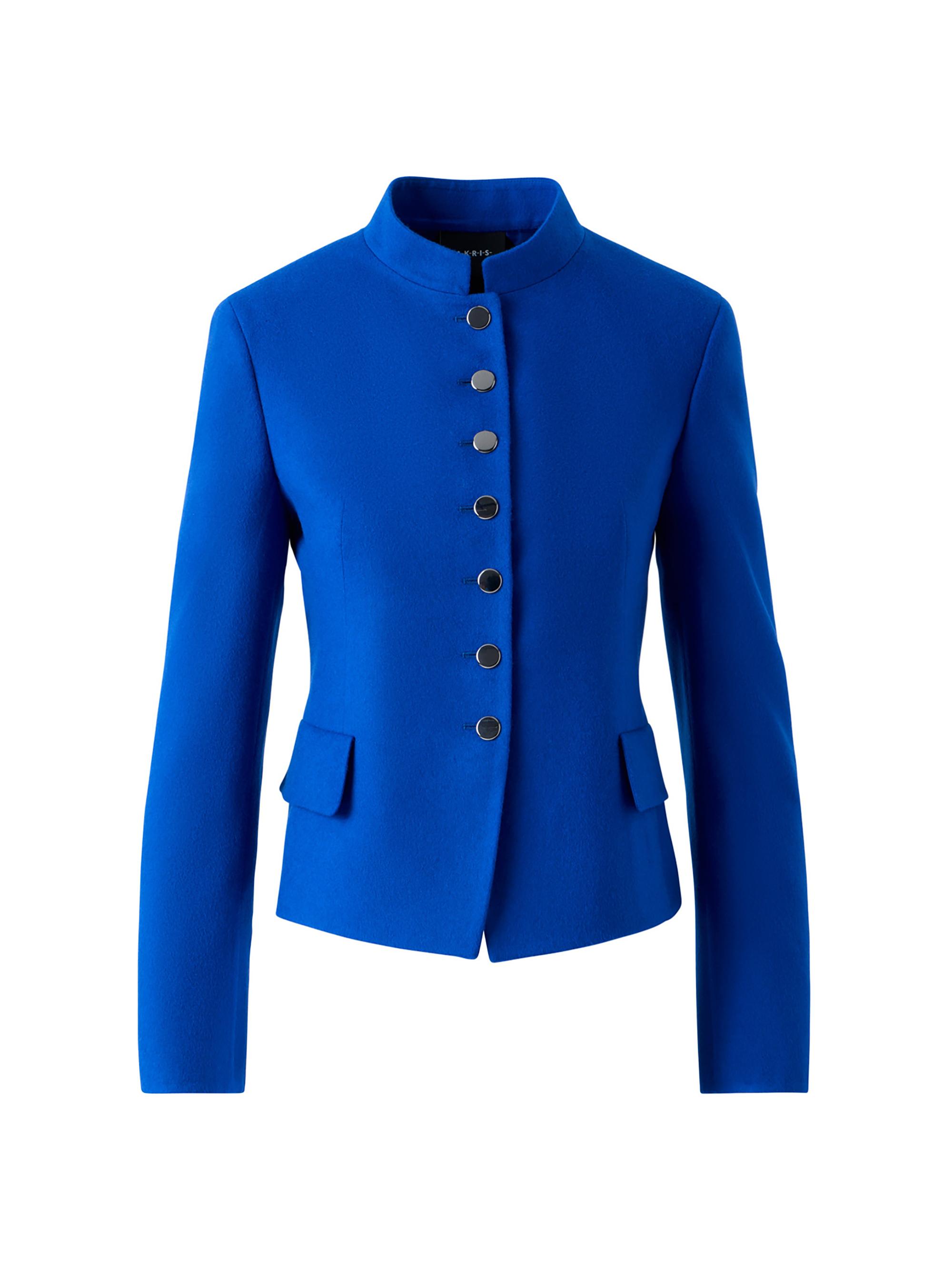 Akris Women's Deva Wool Flannel Blazer - Royal Blue