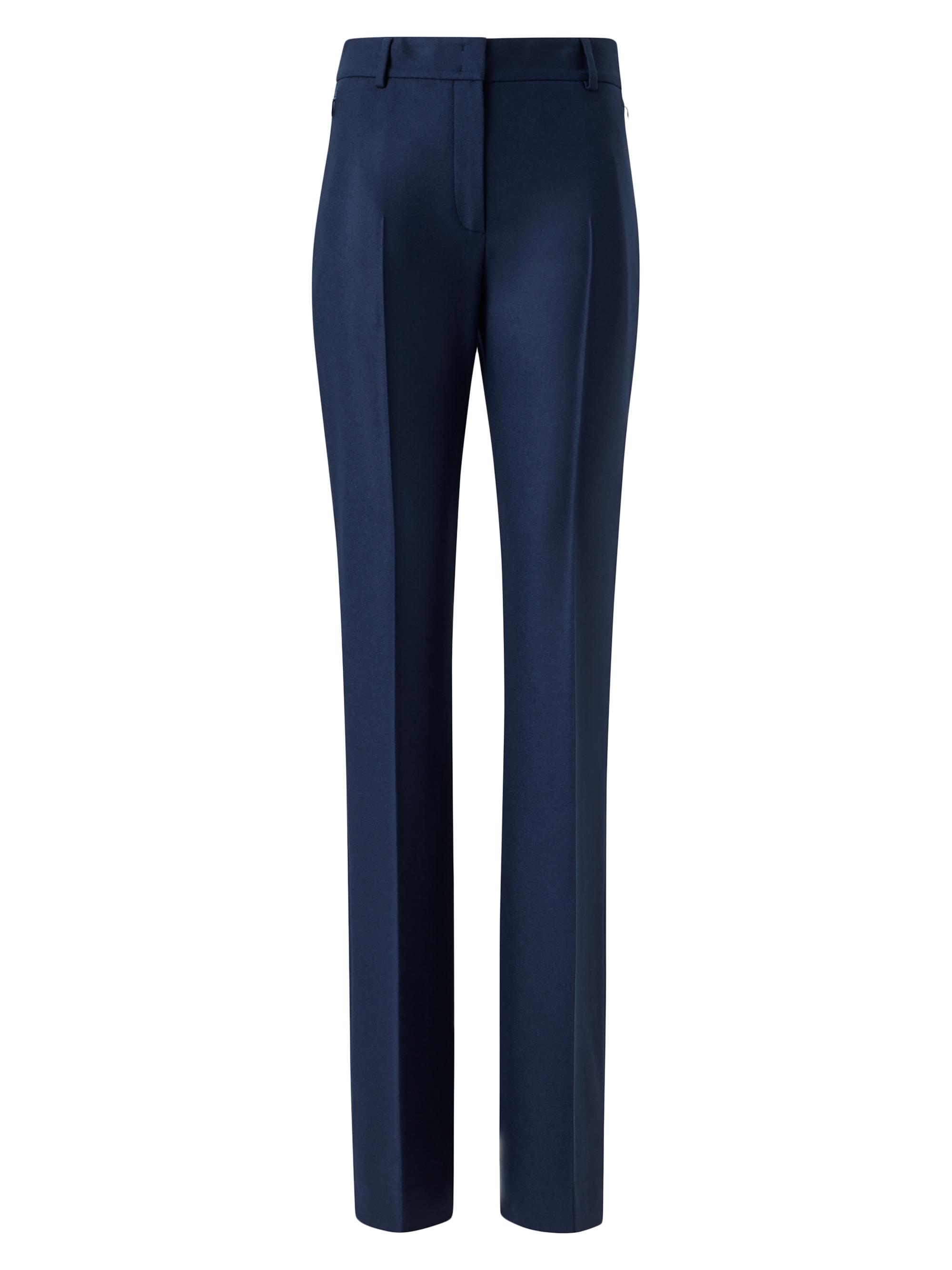 Akris Women's Marilyn Strech Flannel Boot-Cut Pants - Navy