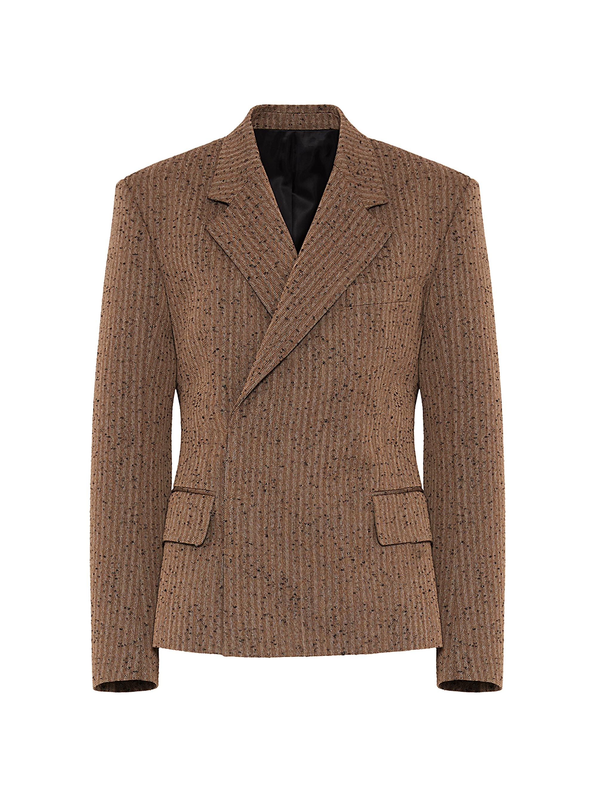 Armarium Women's Luna Wool-Blend Blazer - Toffee Herringbone