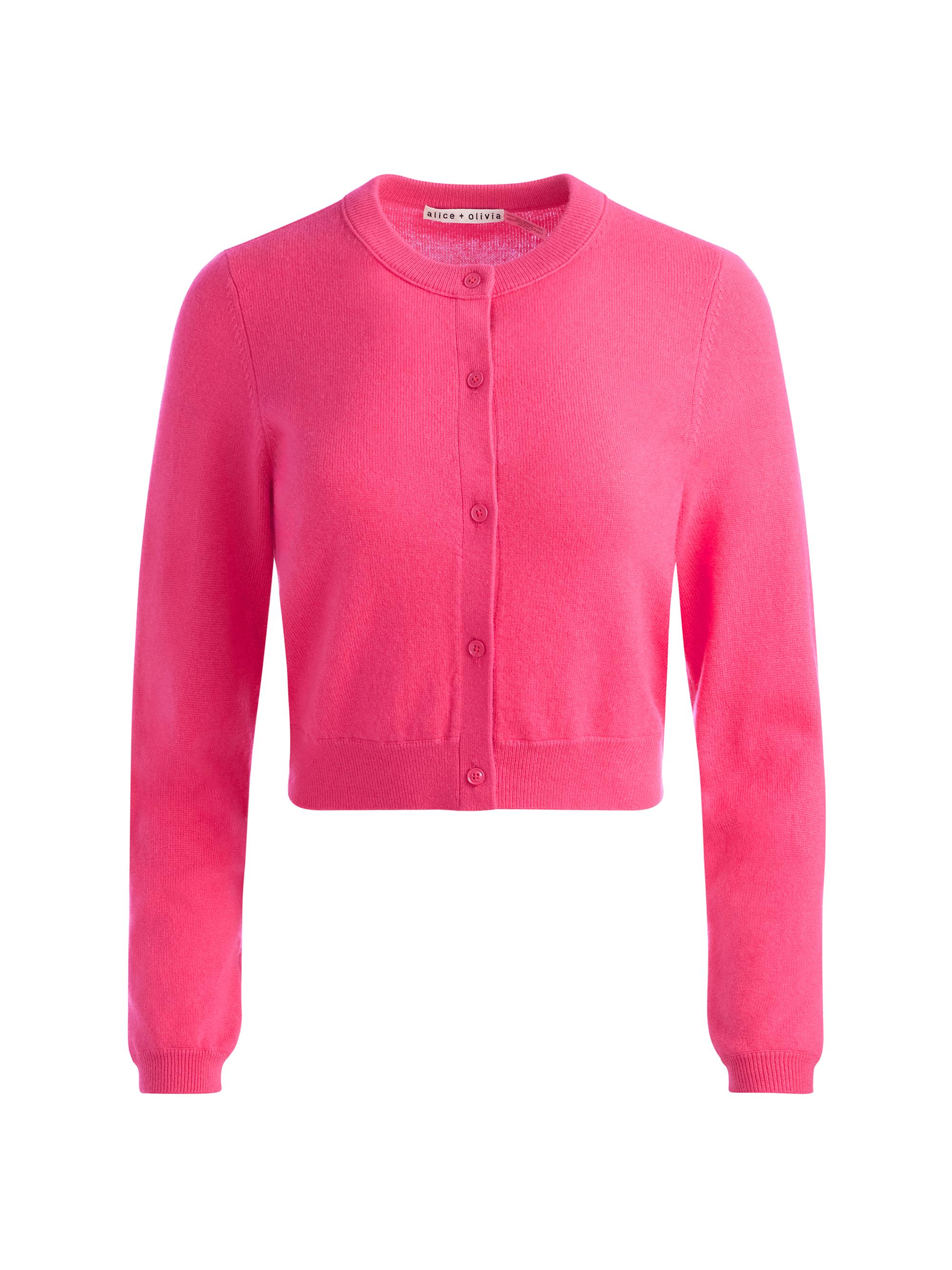 Alice + Olivia Women's Dollie Cashmere Cardigan - Raspberry