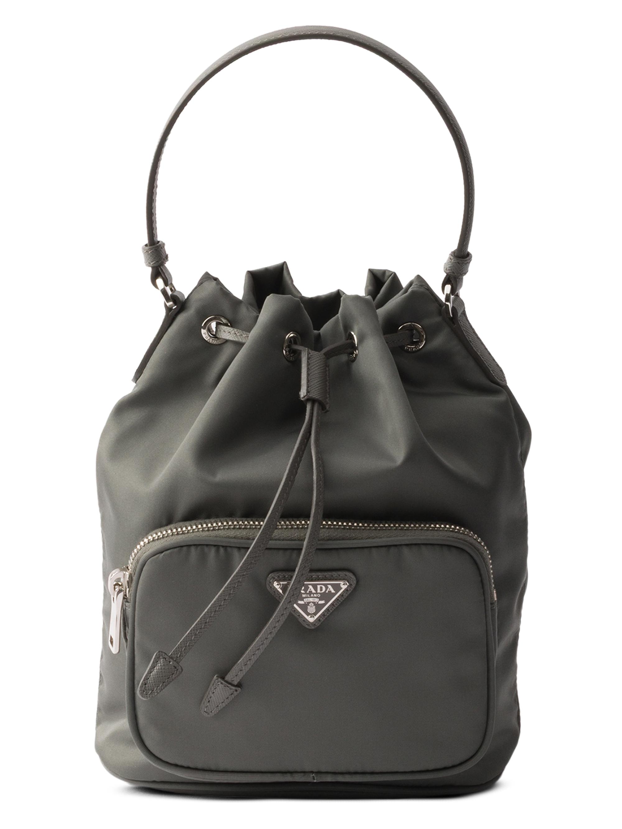 Prada Women's Duet Re-Nylon Bucket Bag - Grey