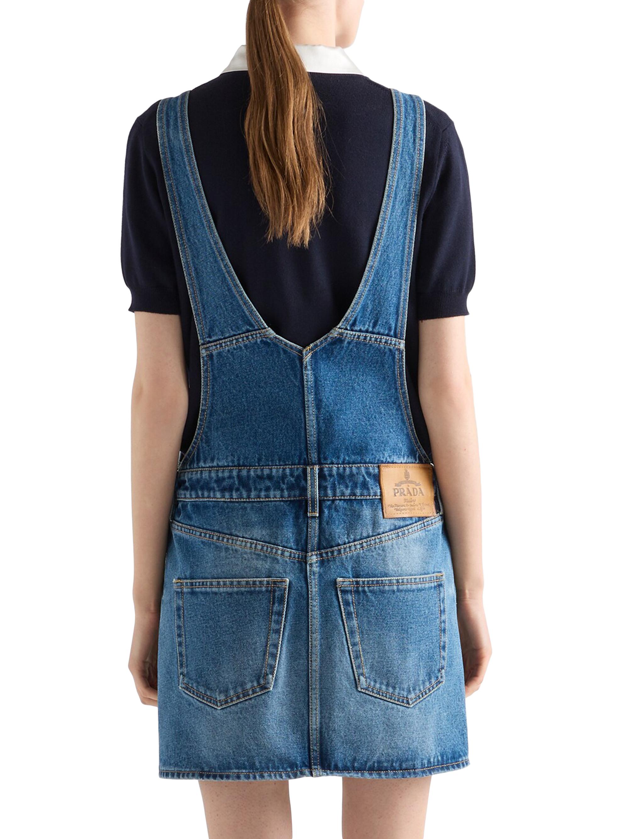 Prada Denim Bib Overall Mini-Dress | Saks Fifth Avenue