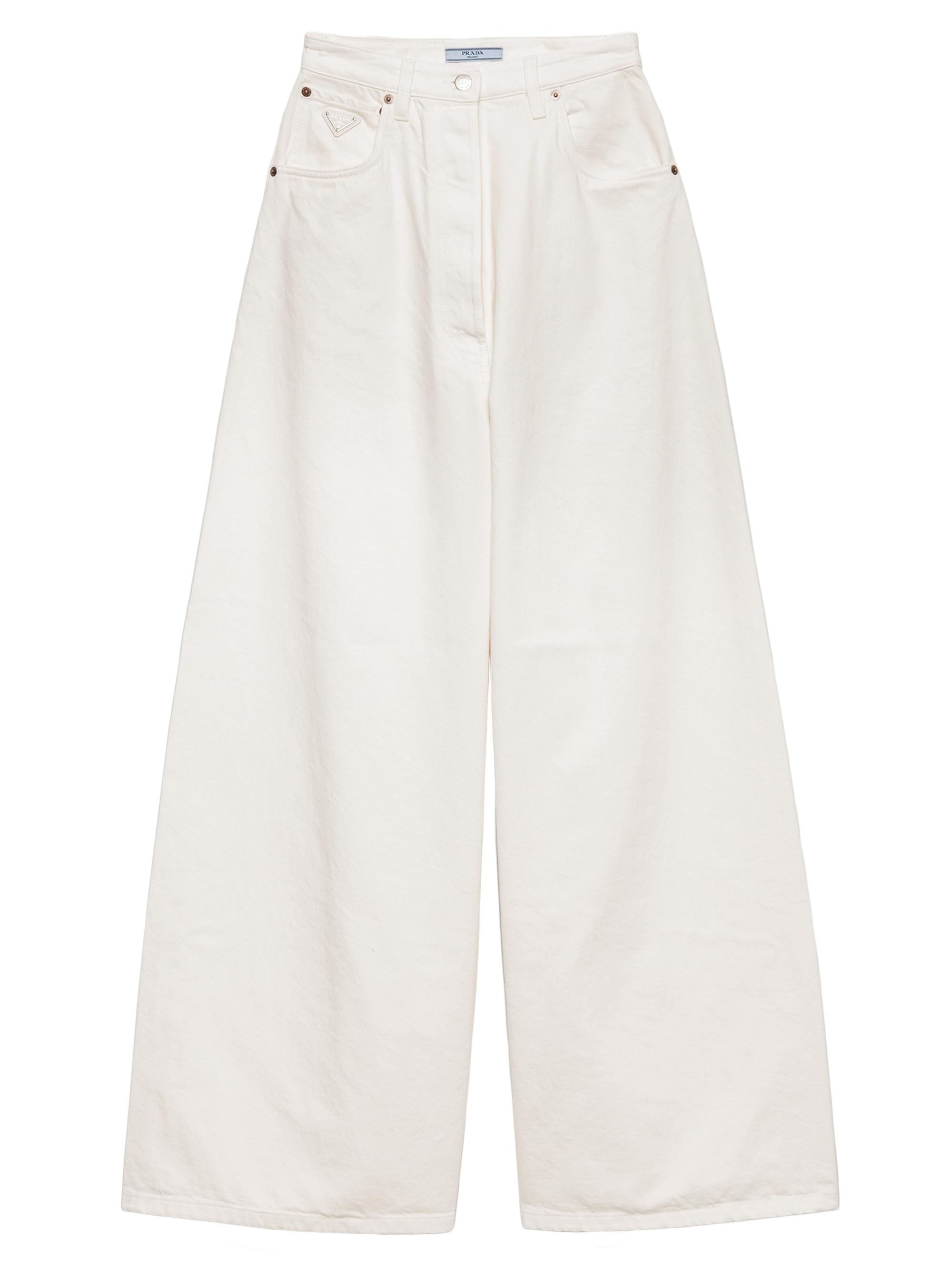 Prada Women's Palazzo Denim Jeans - White