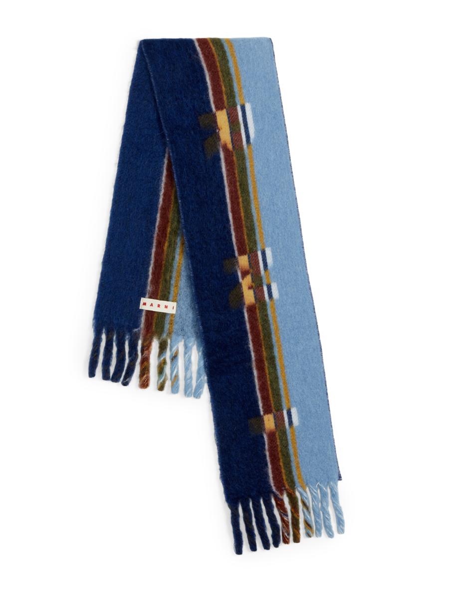 Marni Striped Logo Wool-Blend Scarf | Saks Fifth Avenue