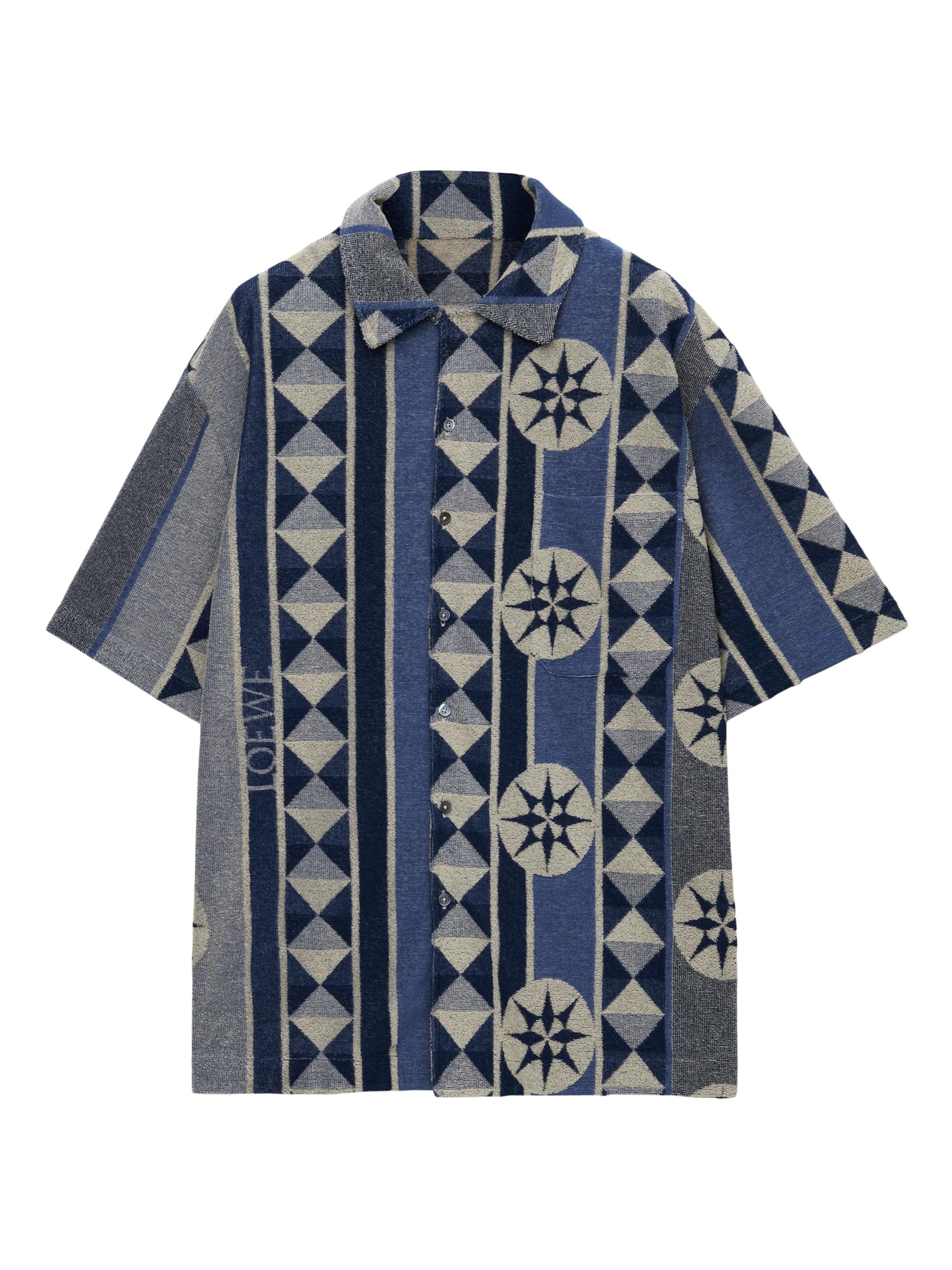 LOEWE Men's  x Paula's Ibiza Printed Short-Sleeve Shirt - Blue Multicolor