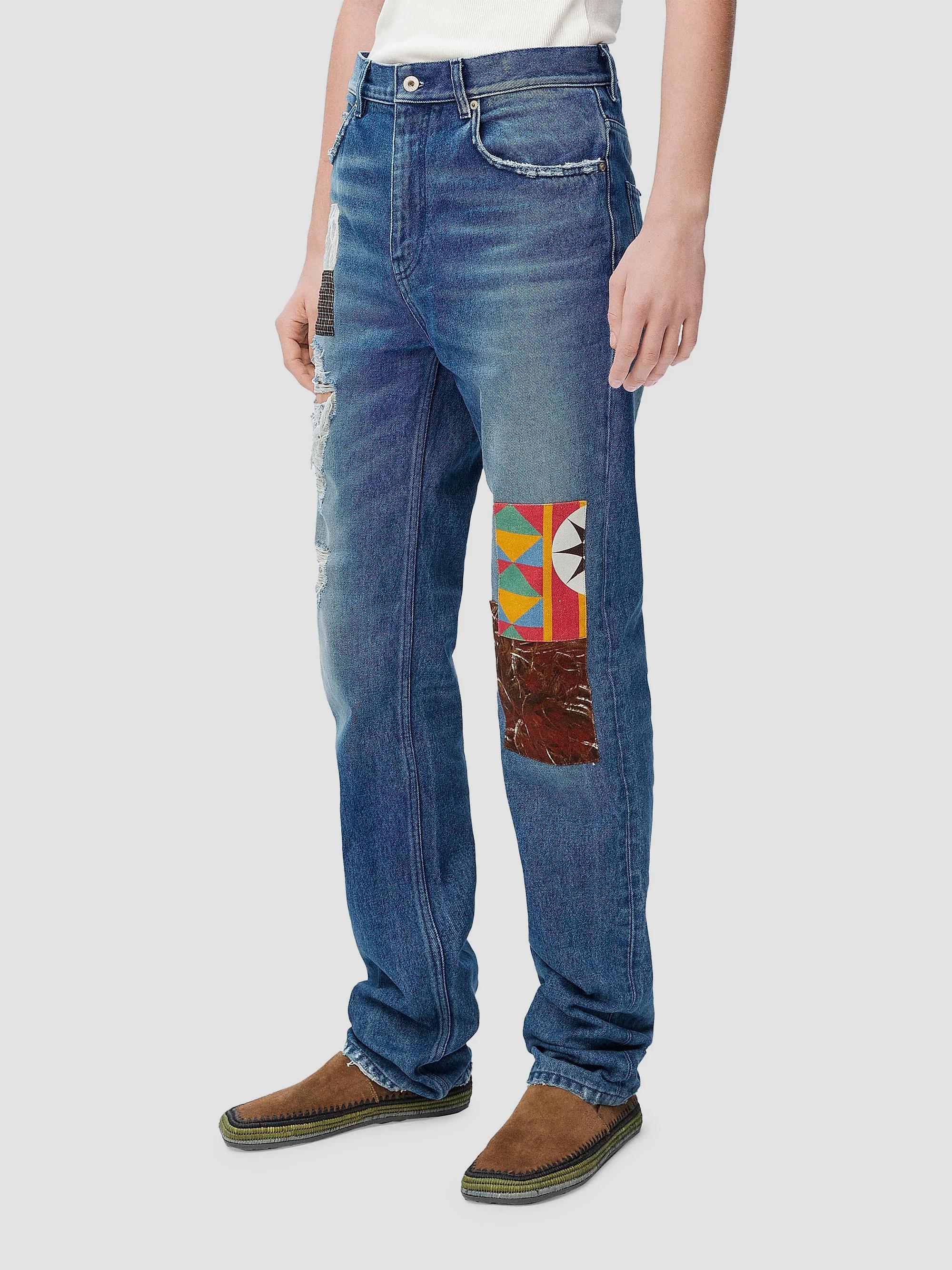 LOEWE LOEWE x Paula's Ibiza Patchwork Straight-Leg Jeans | Saks