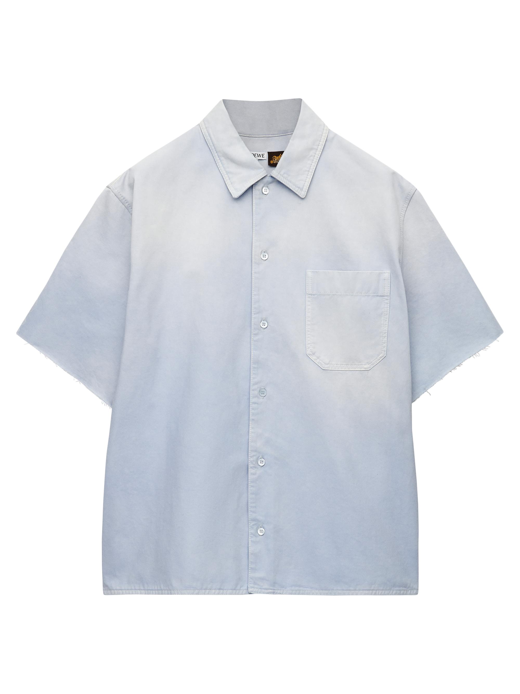 LOEWE Men's  x Paula's Ibiza Monogram Short-Sleeve Shirt - Sky Blue