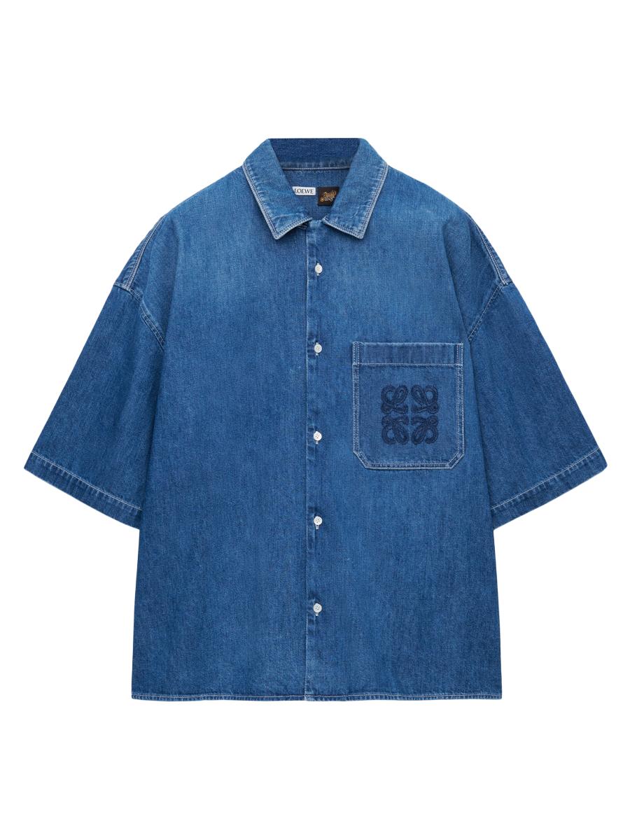 LOEWE LOEWE x Paula's Ibiza Denim Short-Sleeve Shirt | Saks Fifth