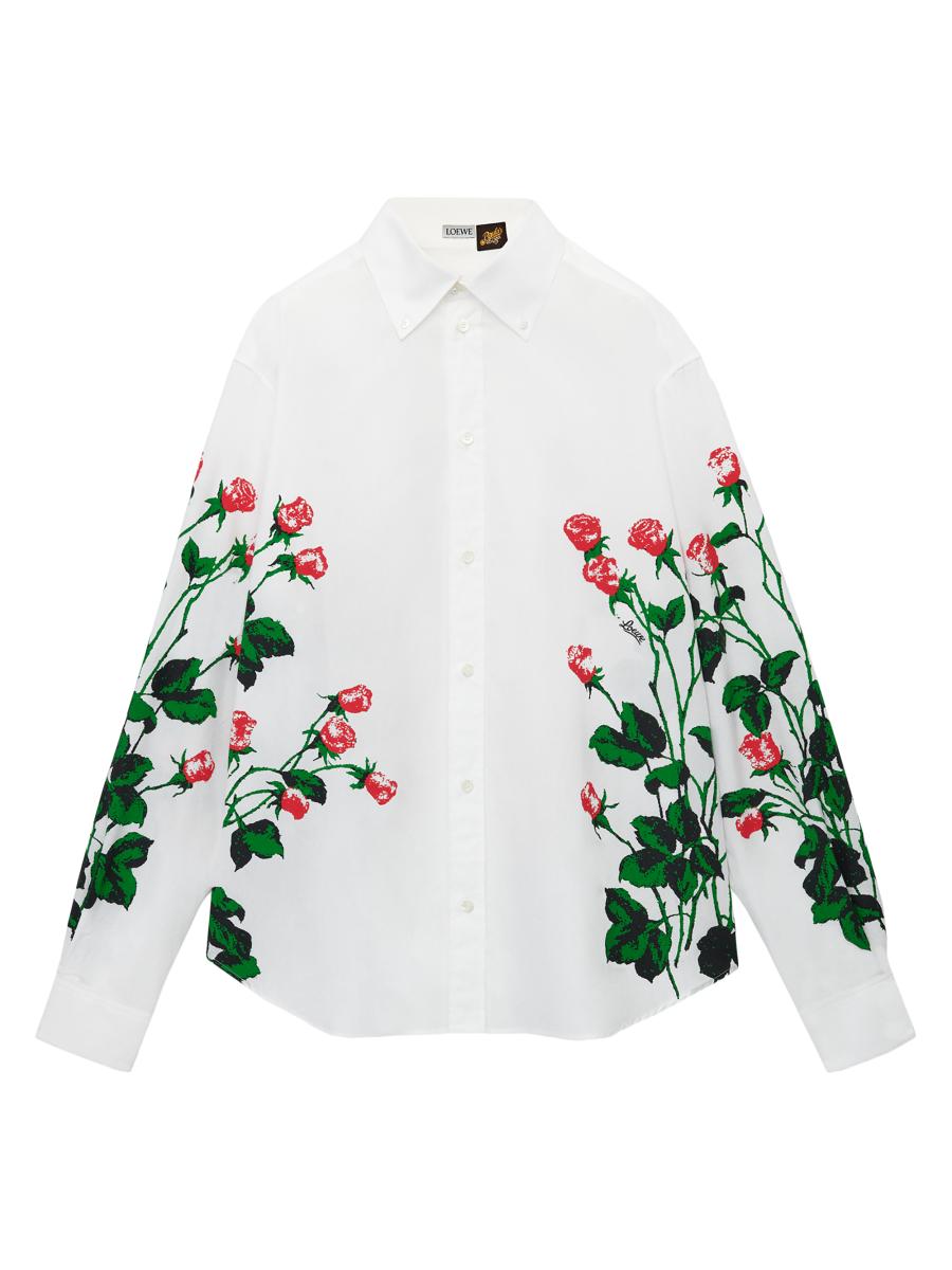 LOEWE LOEWE x Paula's Ibiza Rose Button-Down Long-Sleeve