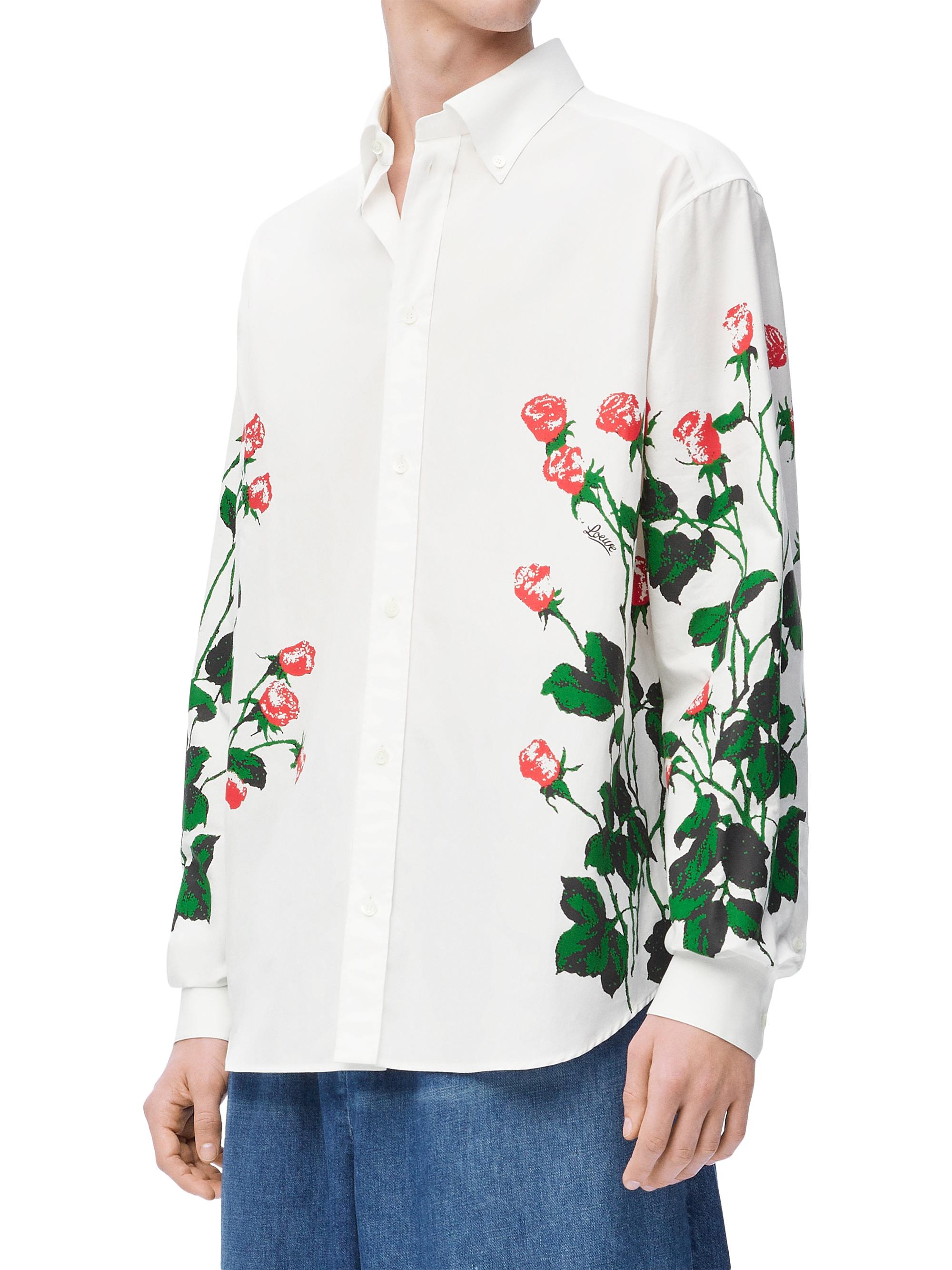 LOEWE LOEWE x Paula's Ibiza Rose Button-Down Long-Sleeve Shirt