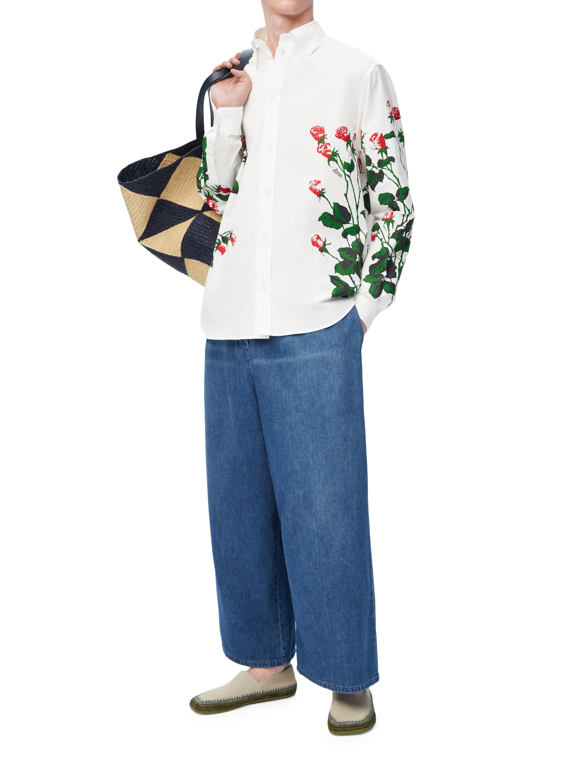 LOEWE LOEWE x Paula's Ibiza Rose Button-Down Long-Sleeve Shirt