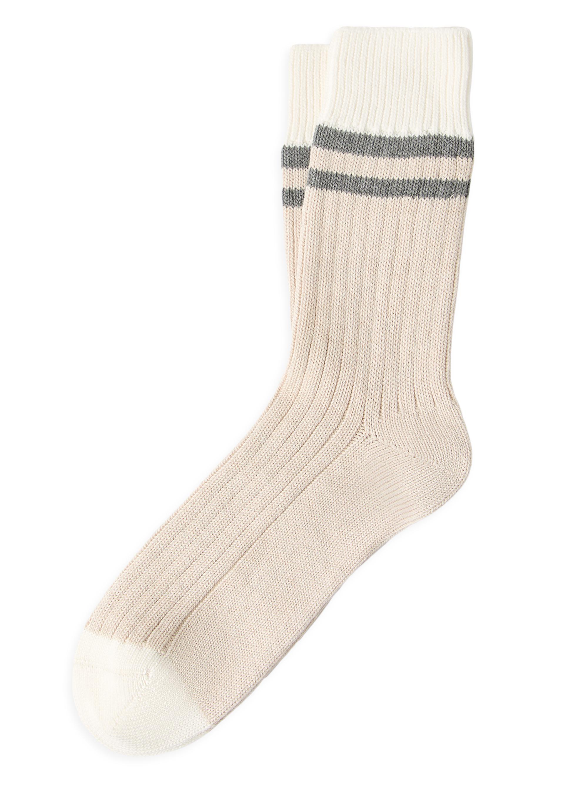 Brunello Cucinelli Men's Cotton Socks with Stripes - Rope