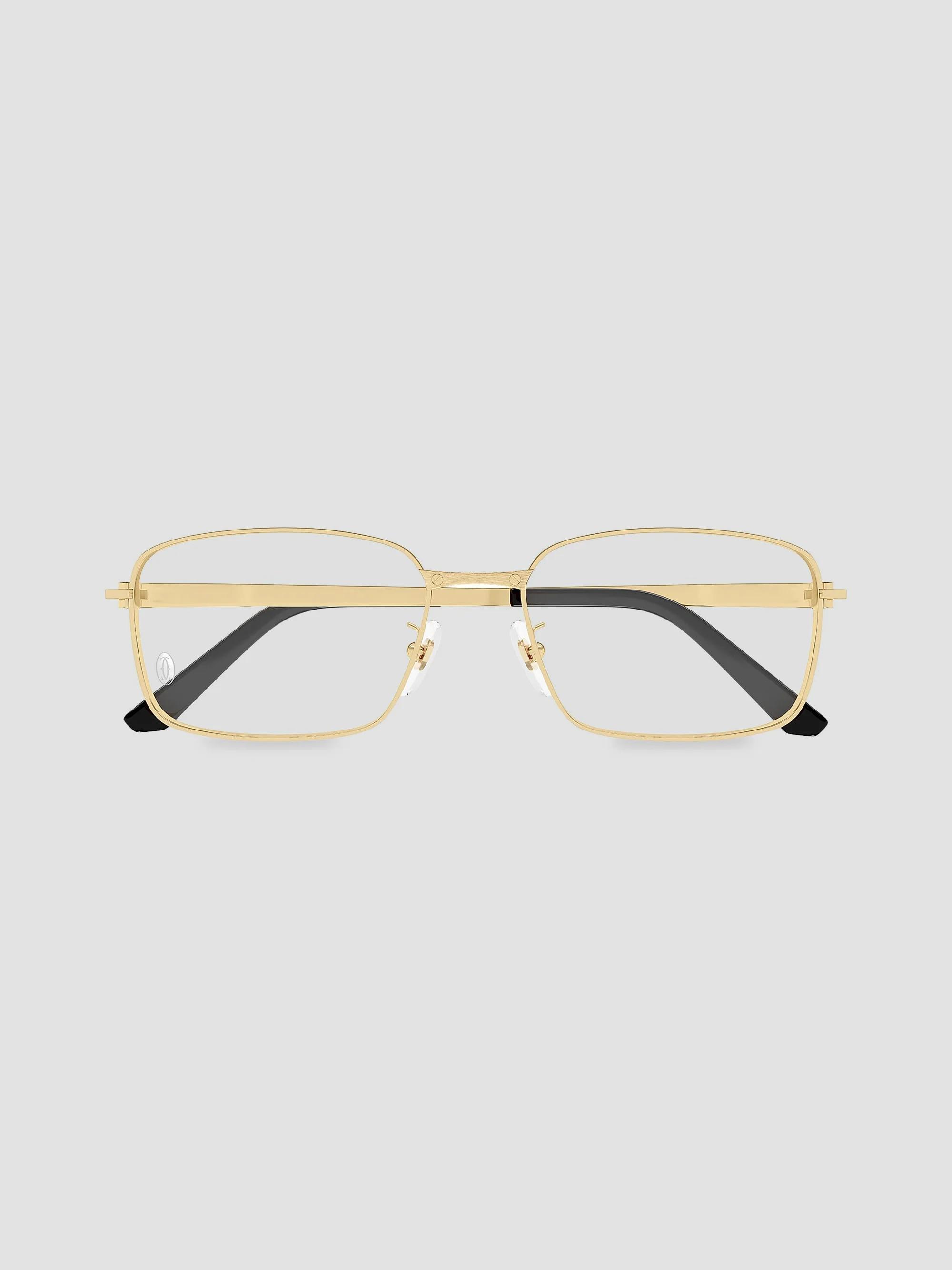 Cartier Santos Classic 24K Gold-Plated 55MM Square Eyeglasses
