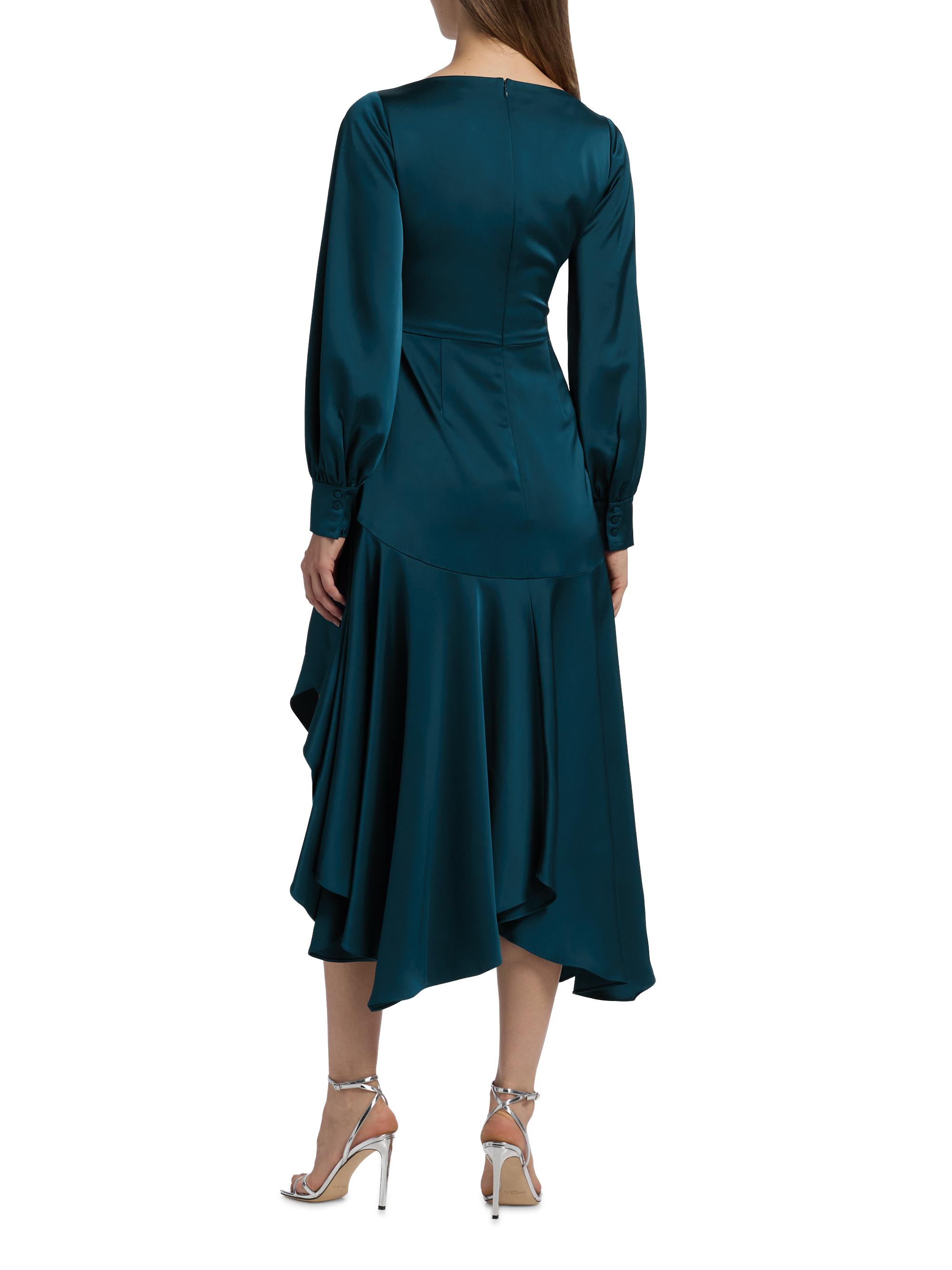 Theia Florence Asymmetric Handkerchief Midi-Dress | Saks Fifth Avenue