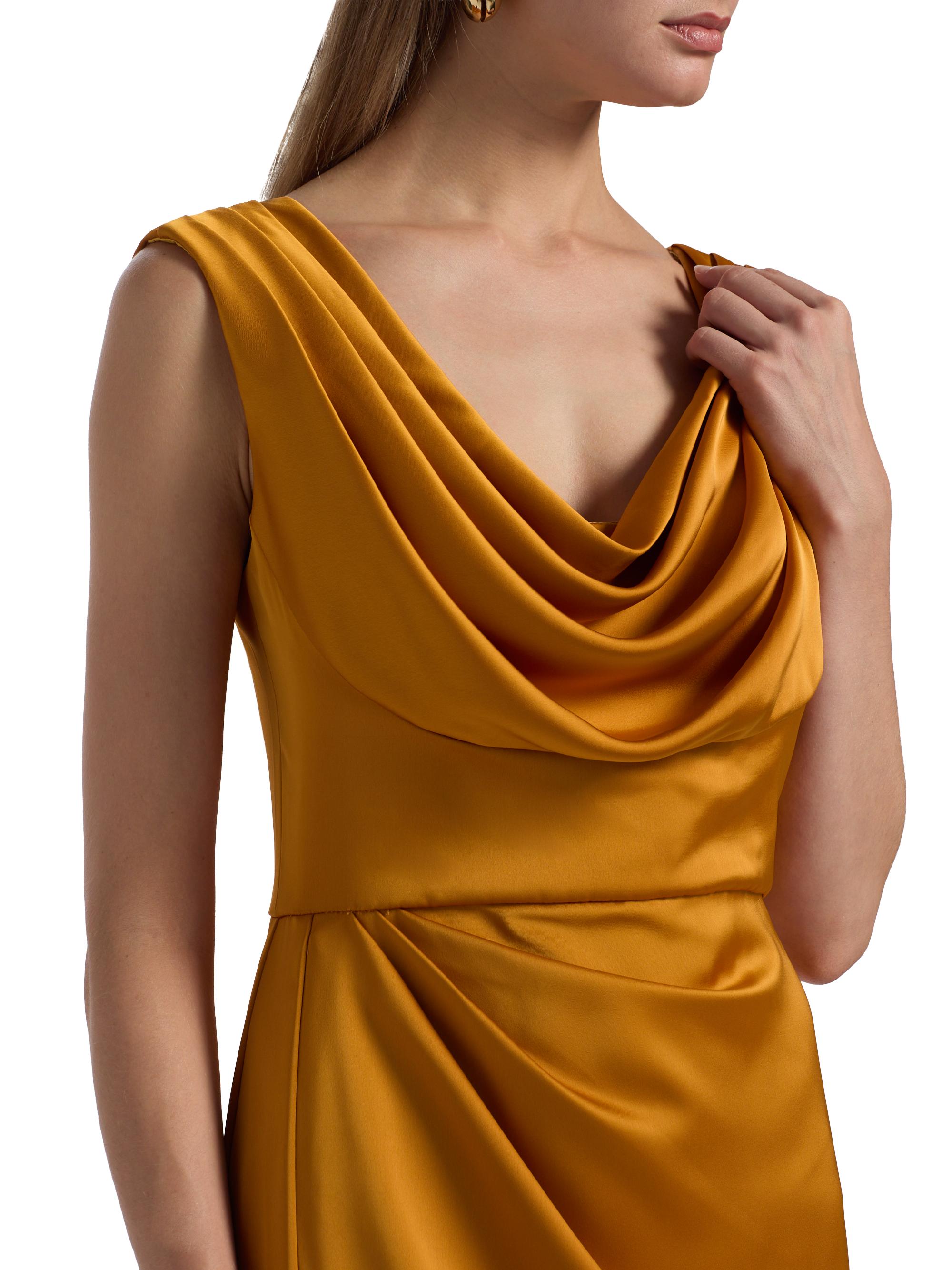 Theia Blair Cowlneck Draped Gown | Saks Fifth Avenue