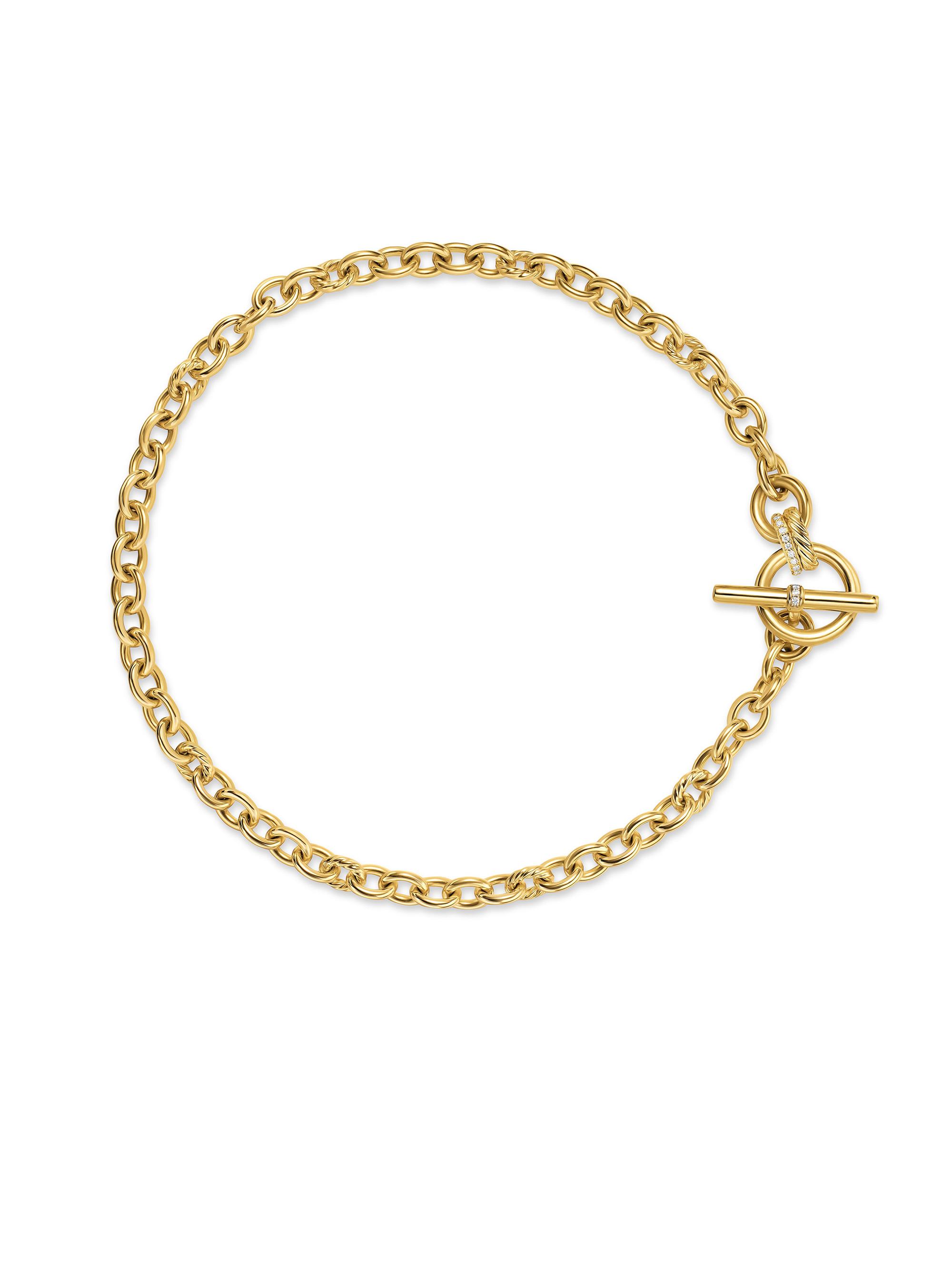 David Yurman Women's Mercer Toggle Chain Necklace in 18K Yellow Gold - Diamond