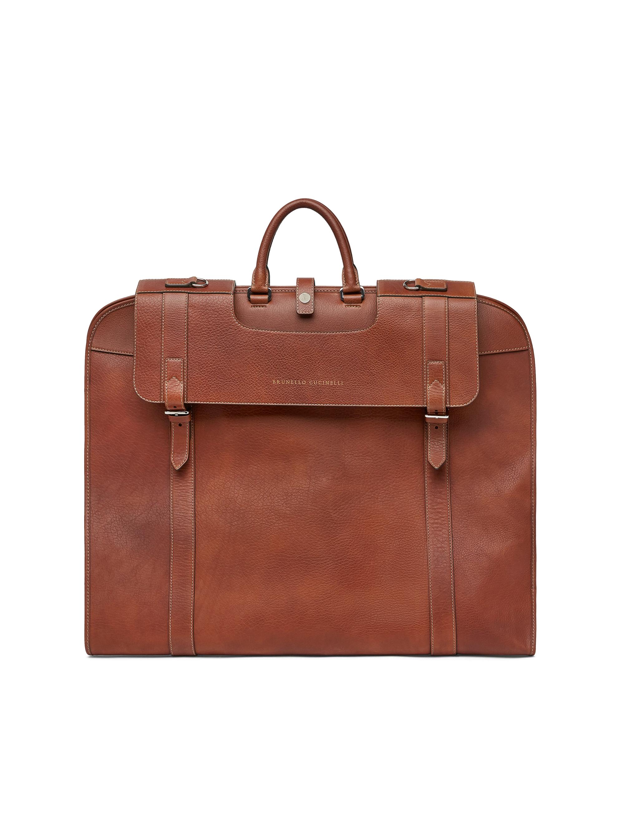 Brunello Cucinelli Men's Grained Calfskin Suit Holder - Copper