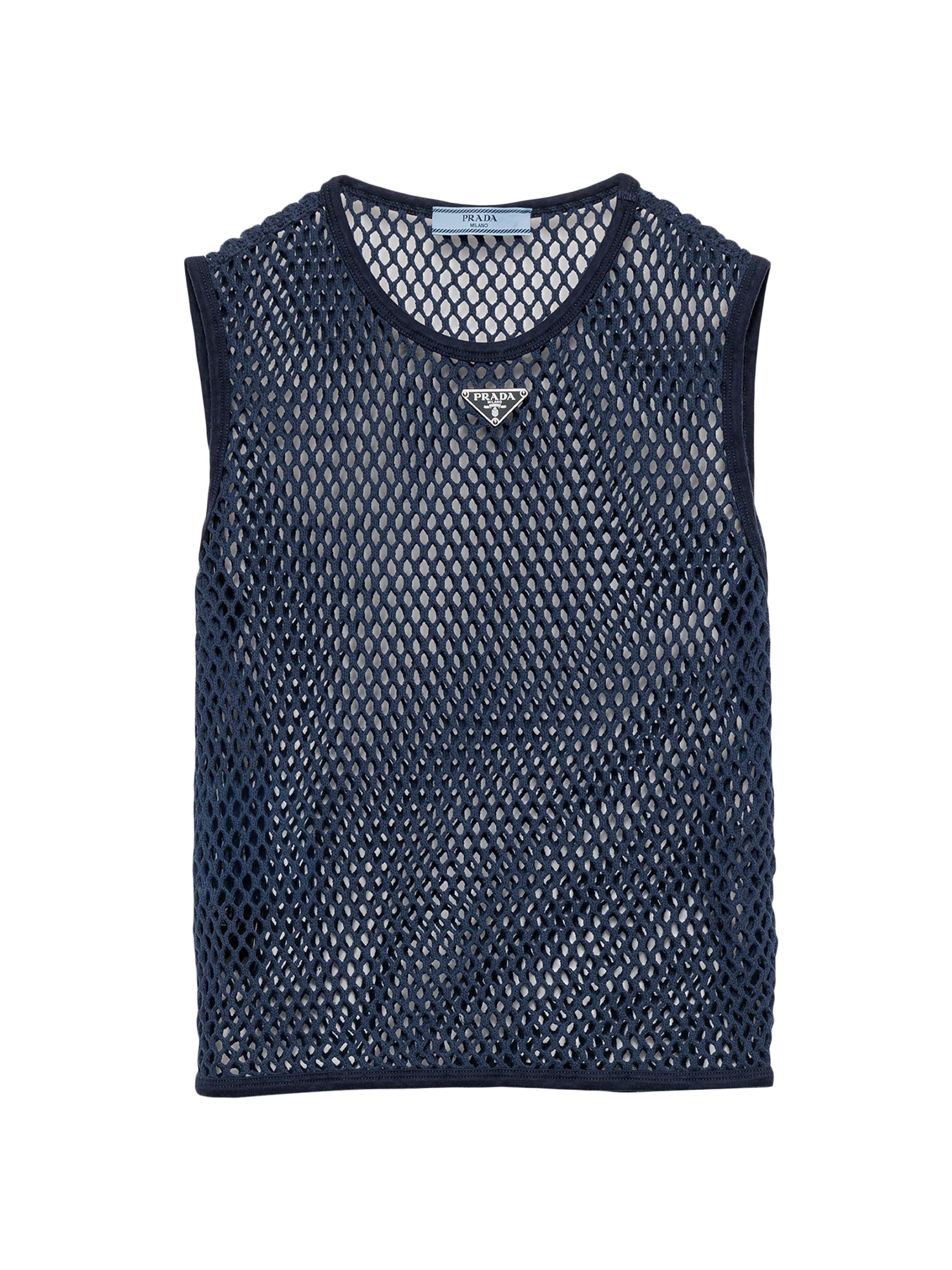 トップス 00s prada archive sport side mesh top Prada