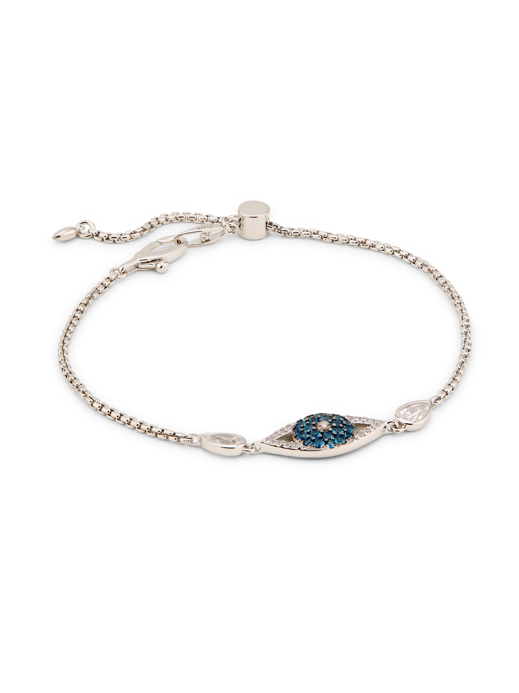Adriana Orsini Women's Evil Eye Slider Bracelet - Rhodium