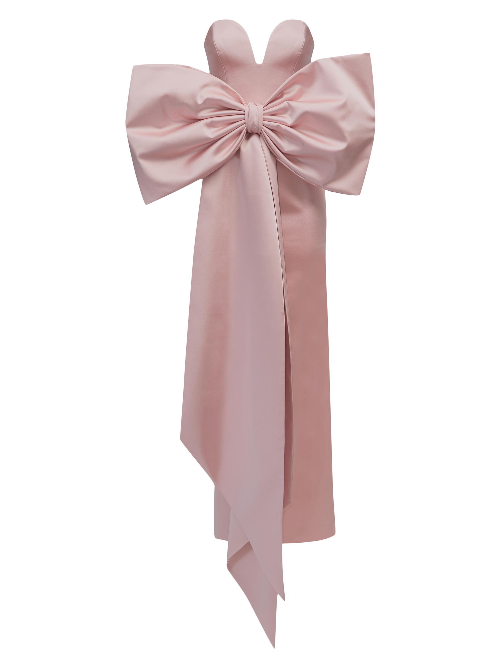 The New Arrivals Ilkyaz Ozel Women's Peggy Satin Bow Gown - Bois De Rose