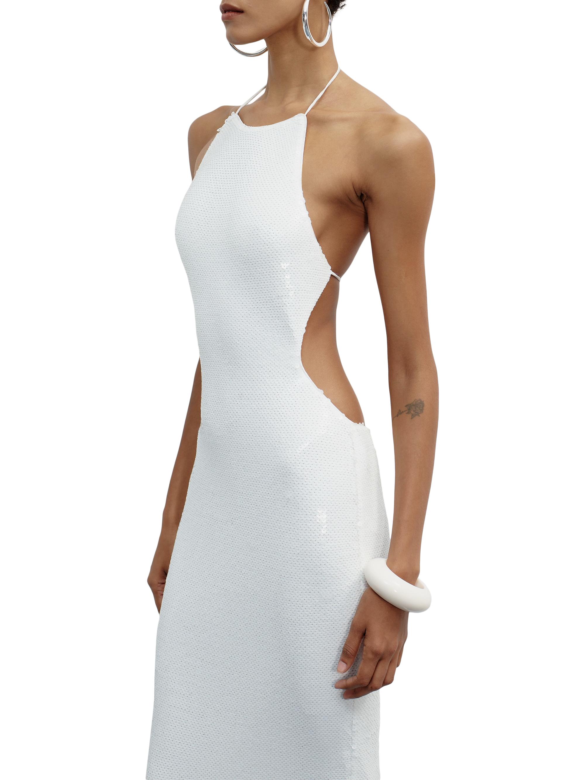 matte silk cowl neck backless maxi dress Second Glances Cowl Neck Backless Maxi Dress Cream