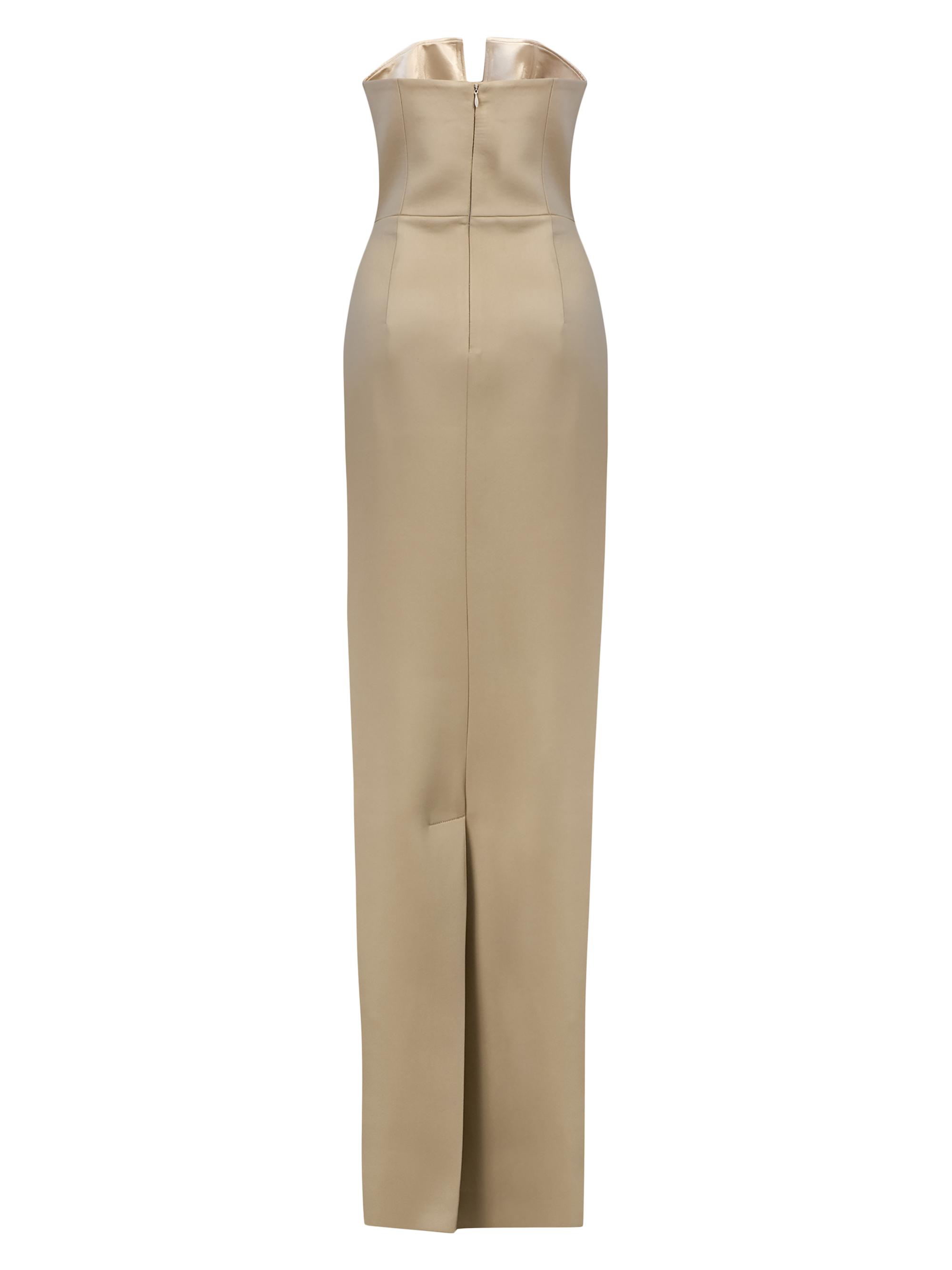 The New Arrivals Ilkyaz Ozel Women's Noa Strapless Column Gown -  Eurphoria | Thumbnail 2