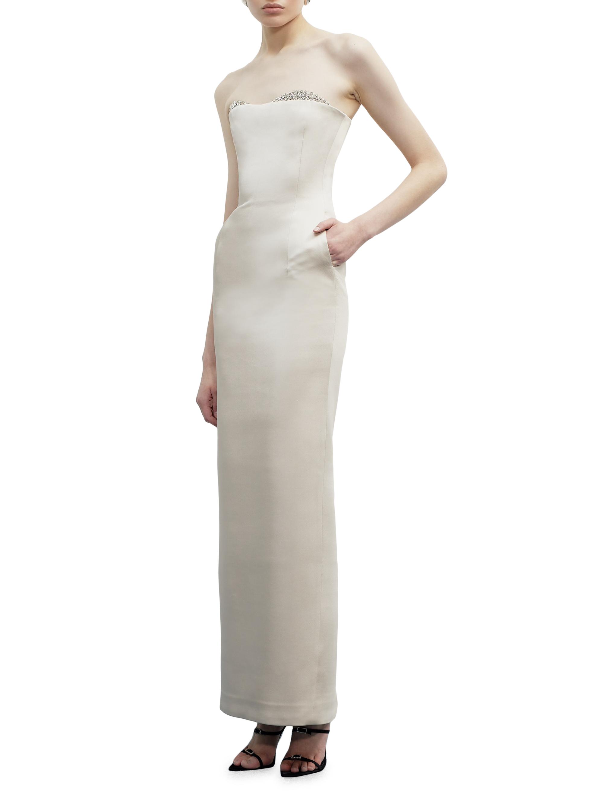 The New Arrivals Ilkyaz Ozel Noelie Embellished Strapless Gown