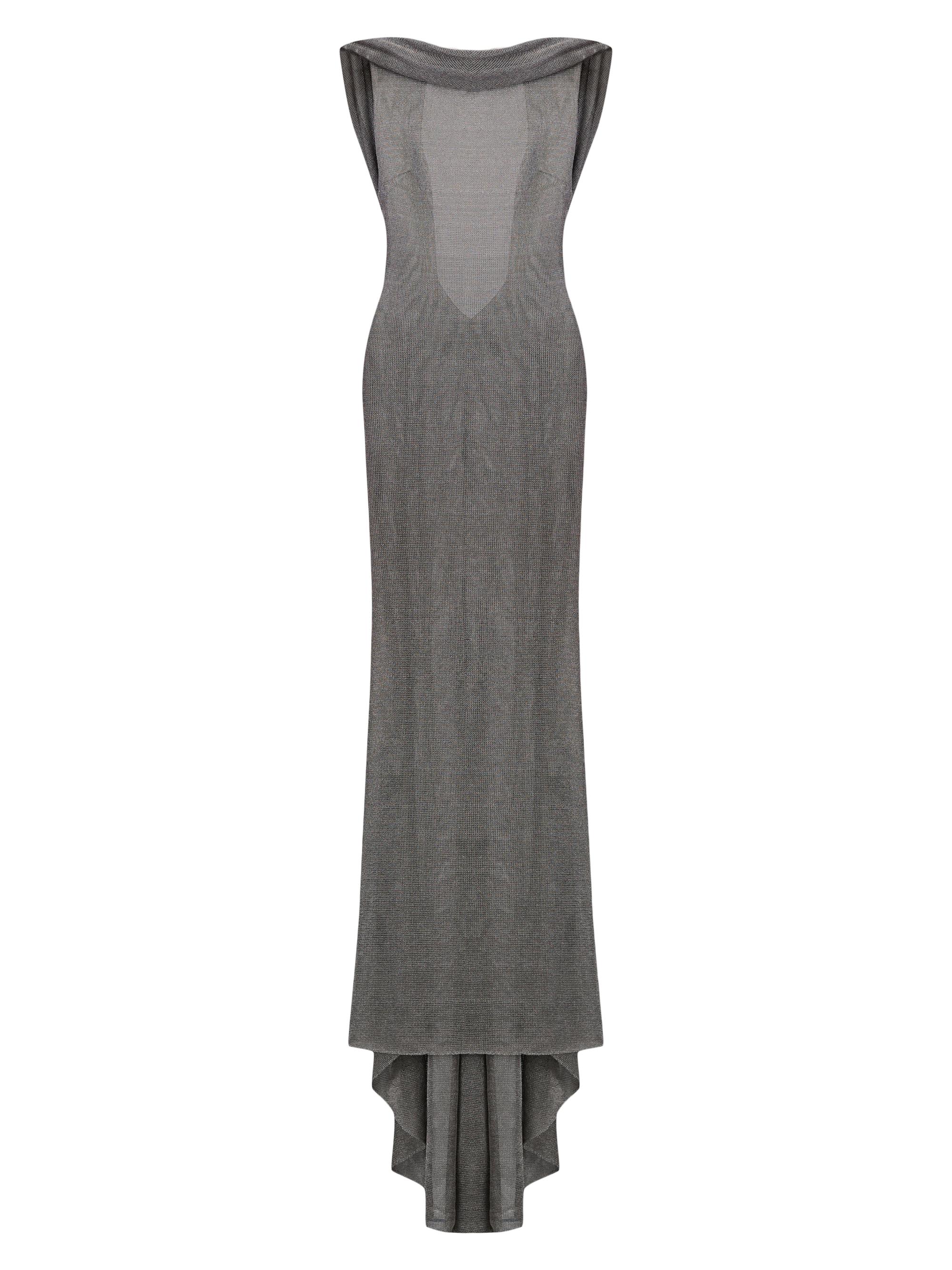 The New Arrivals Ilkyaz Ozel Women's Jeanne Metallic Knit Cowl Neck Gown - Le Chevalier