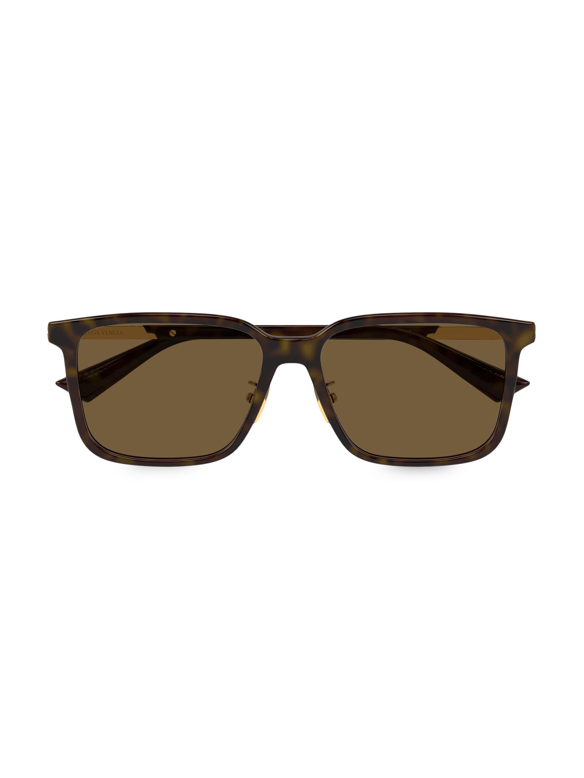 Bottega Veneta Combi 57MM Squared Sunglasses | Saks Fifth Avenue