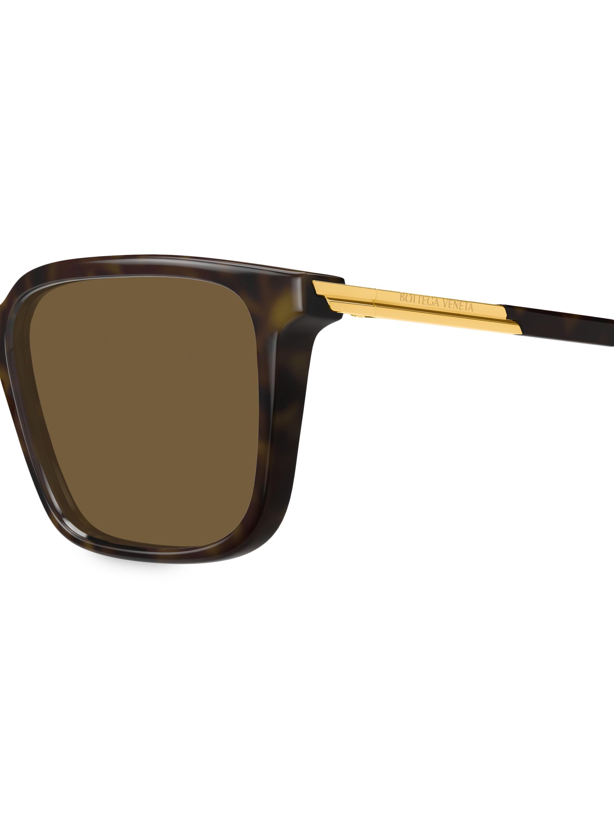 Bottega Veneta Combi 57MM Squared Sunglasses | Saks Fifth Avenue